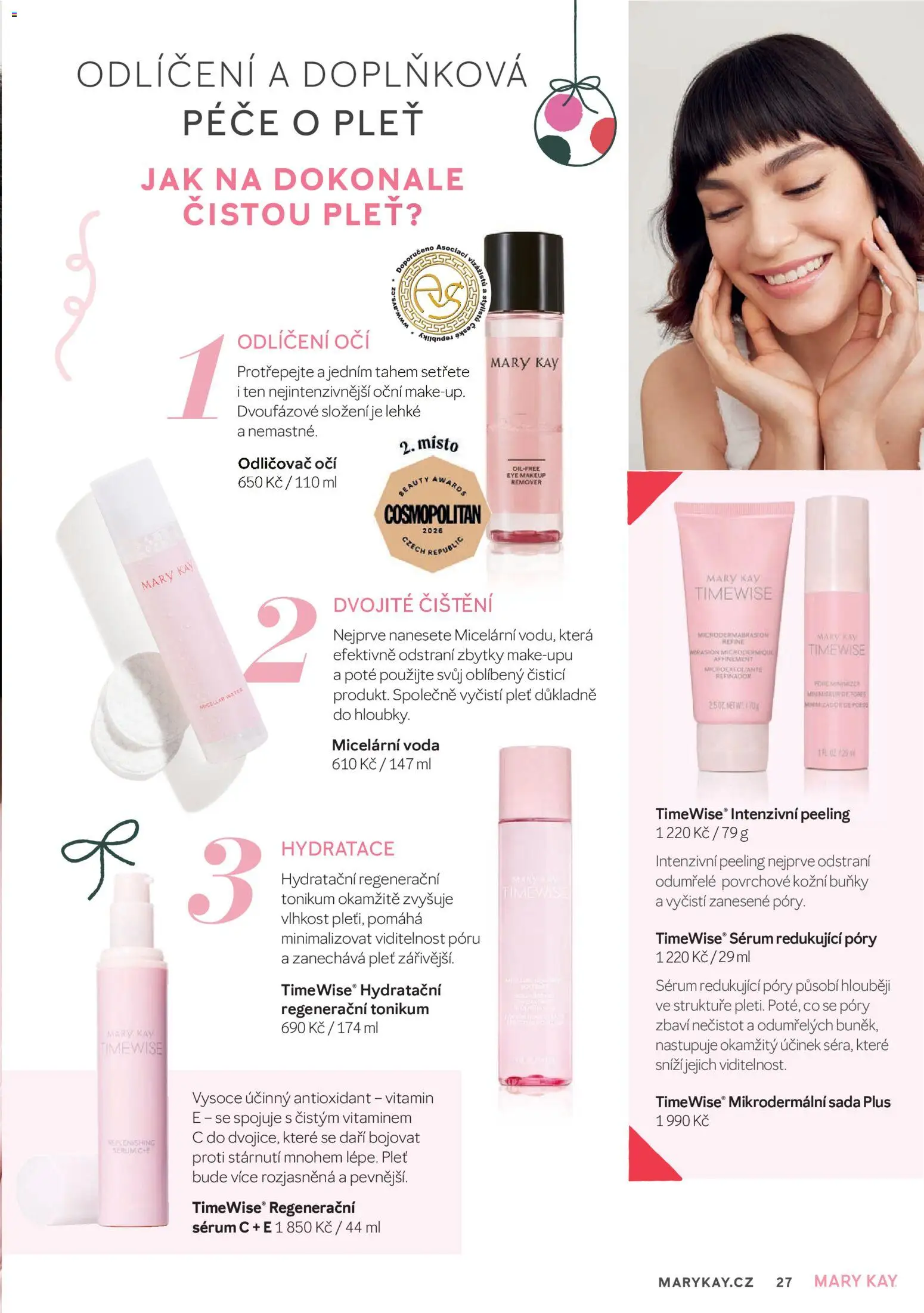 Mary Kay kniha o kráse od 30.09.2026 | Strana: 27 | Produkty: Voda, Makeup, Peeling, Odličovač očí