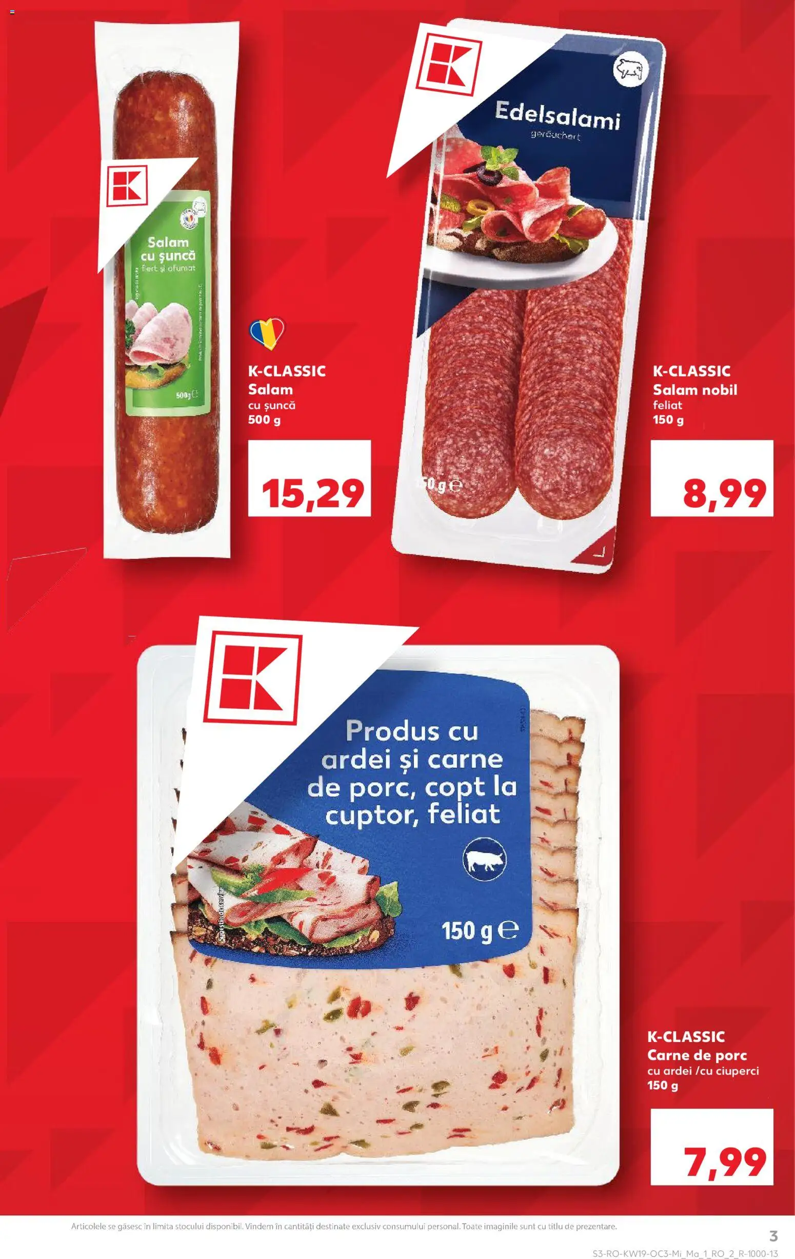 Noul catalog Kaufland – valabil de la 06.05.2026 | Pagină: 3 | Produse: Ciuperci, Ardei, Salam, Carne De Porc