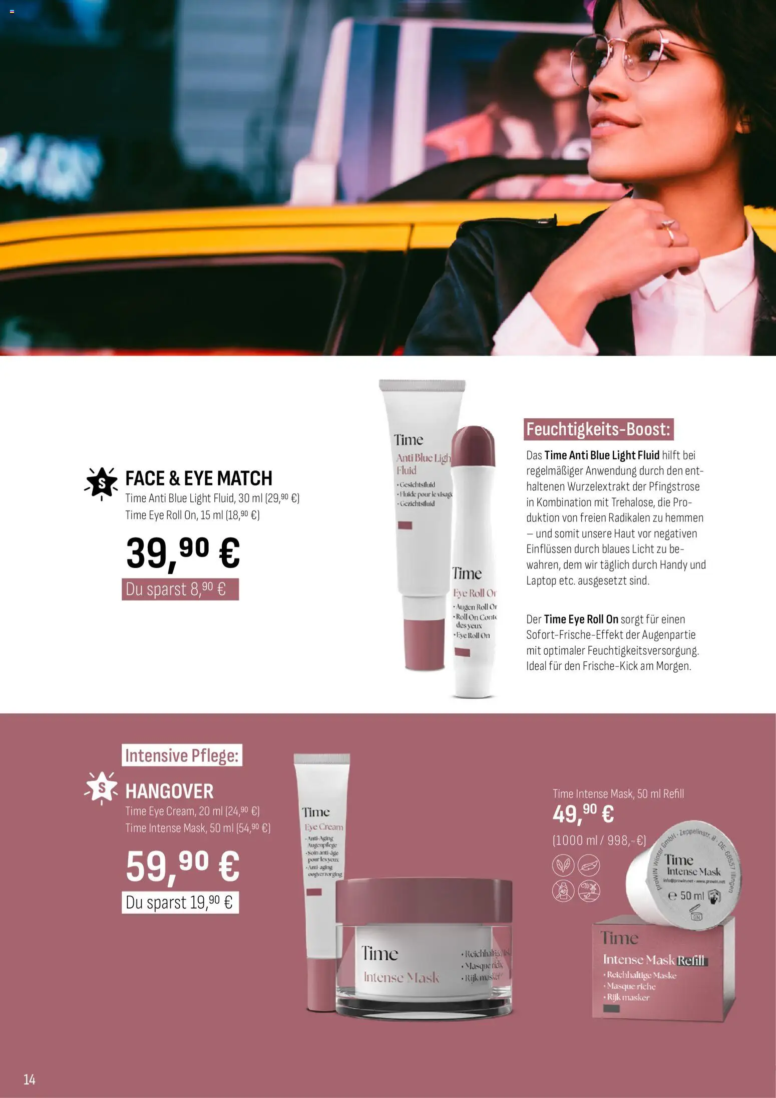 Katalog ProWin New Wellness April / September 2026 – gültig ab 01.04.2026 | Seite: 14 | Produkte: Maske, Laptop