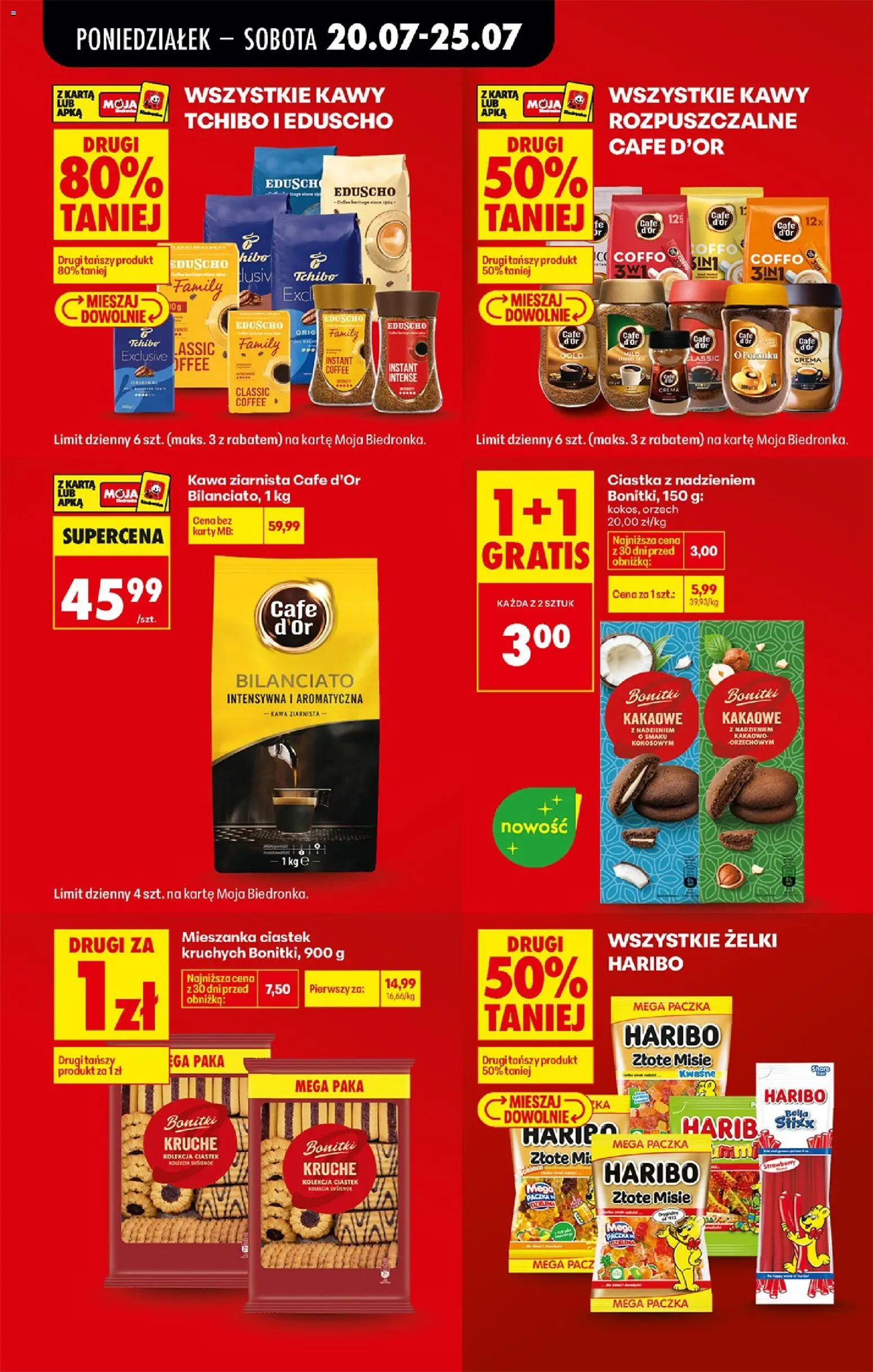 Biedronka Polsko leták od 20.07.2026 | Strana: 13 | Produkty: Haribo, Tchibo, Crema, Karty