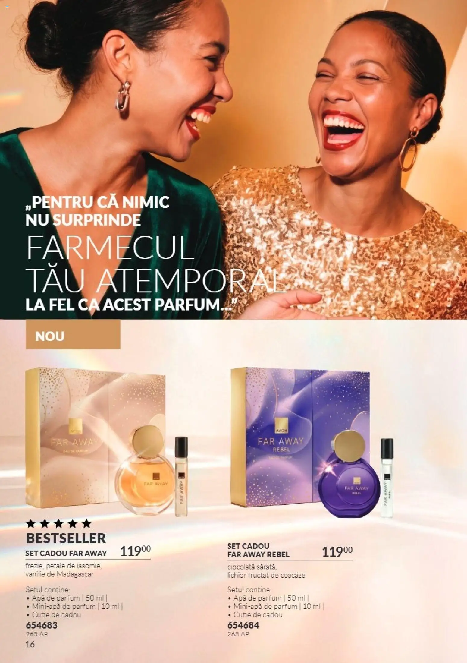 Noul catalog Avon – valabil de la 01.11.2026 | Pagină: 16 | Produse: Apă de parfum, Parfum, Ciocolată, Apă