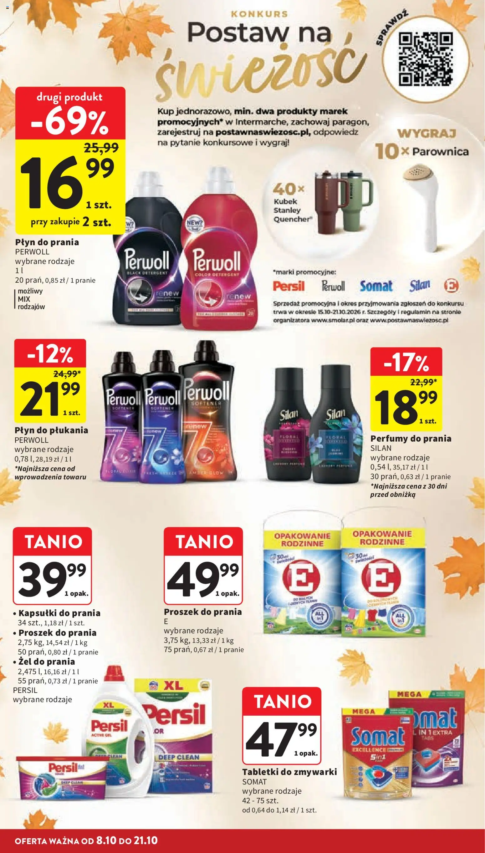 Intermarche gazetka od 08.10.2026 | Strona: 40 | Produkty: Płyn do prania Perwoll, Proszek, Perwoll, Detergent