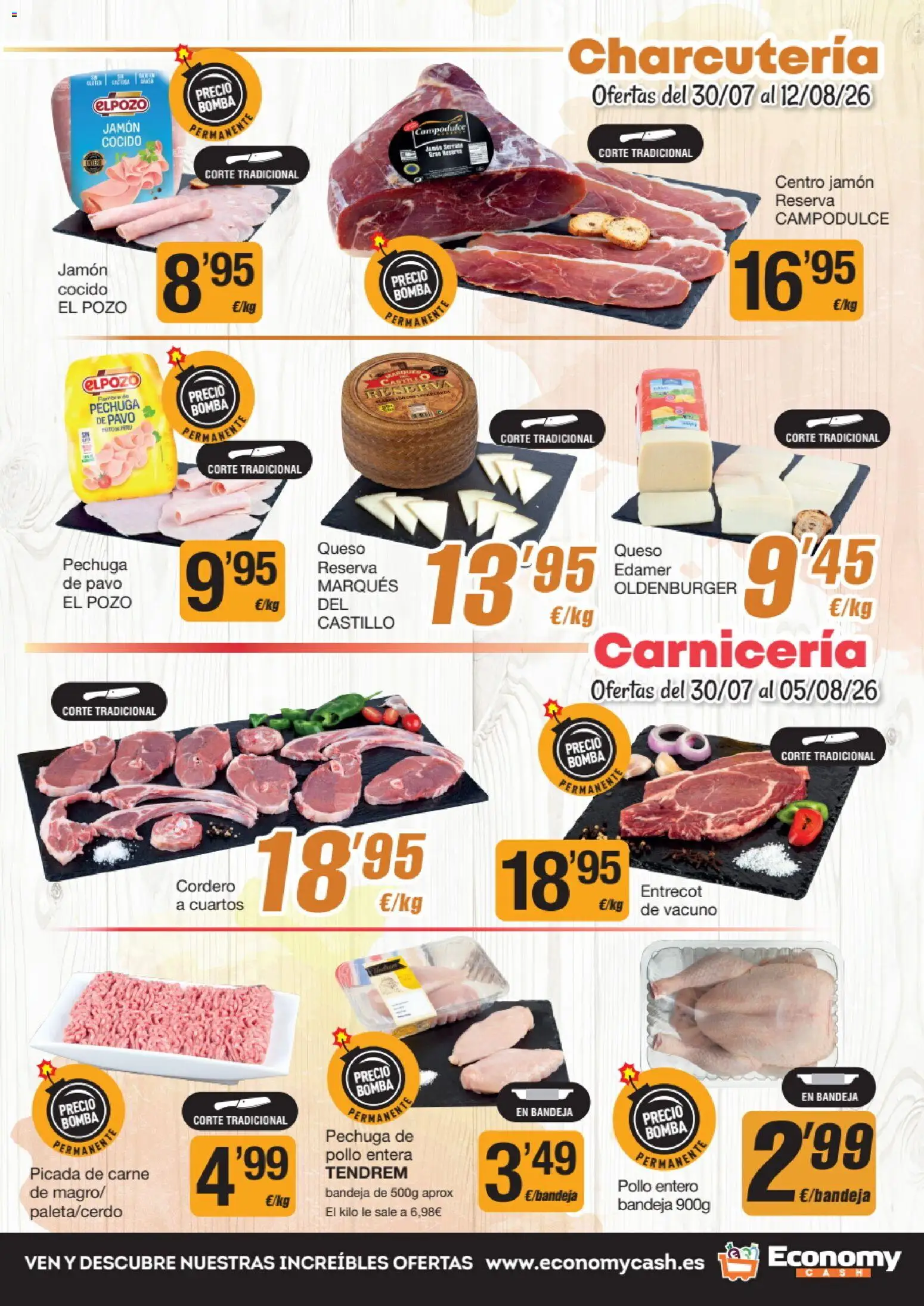 Economy Cash folleto │ válido desde el 30/07/2026 | Página: 3 | Productos: Queso, Jamón, Φίλτρο καφέ, Bandeja