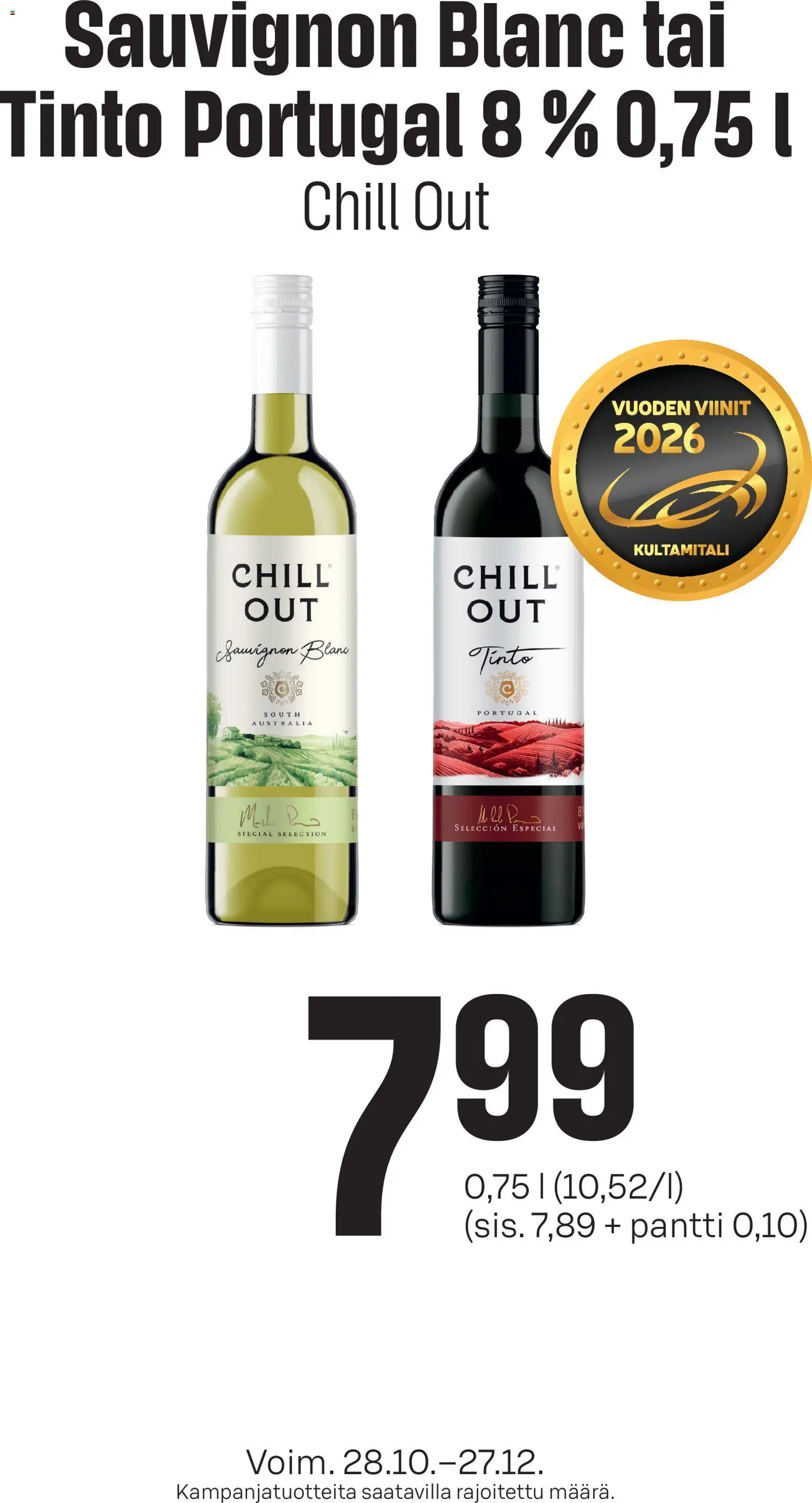 Prisma Chill Out viini – voimassa 28/10/2026 alkaen | Sivu: 1