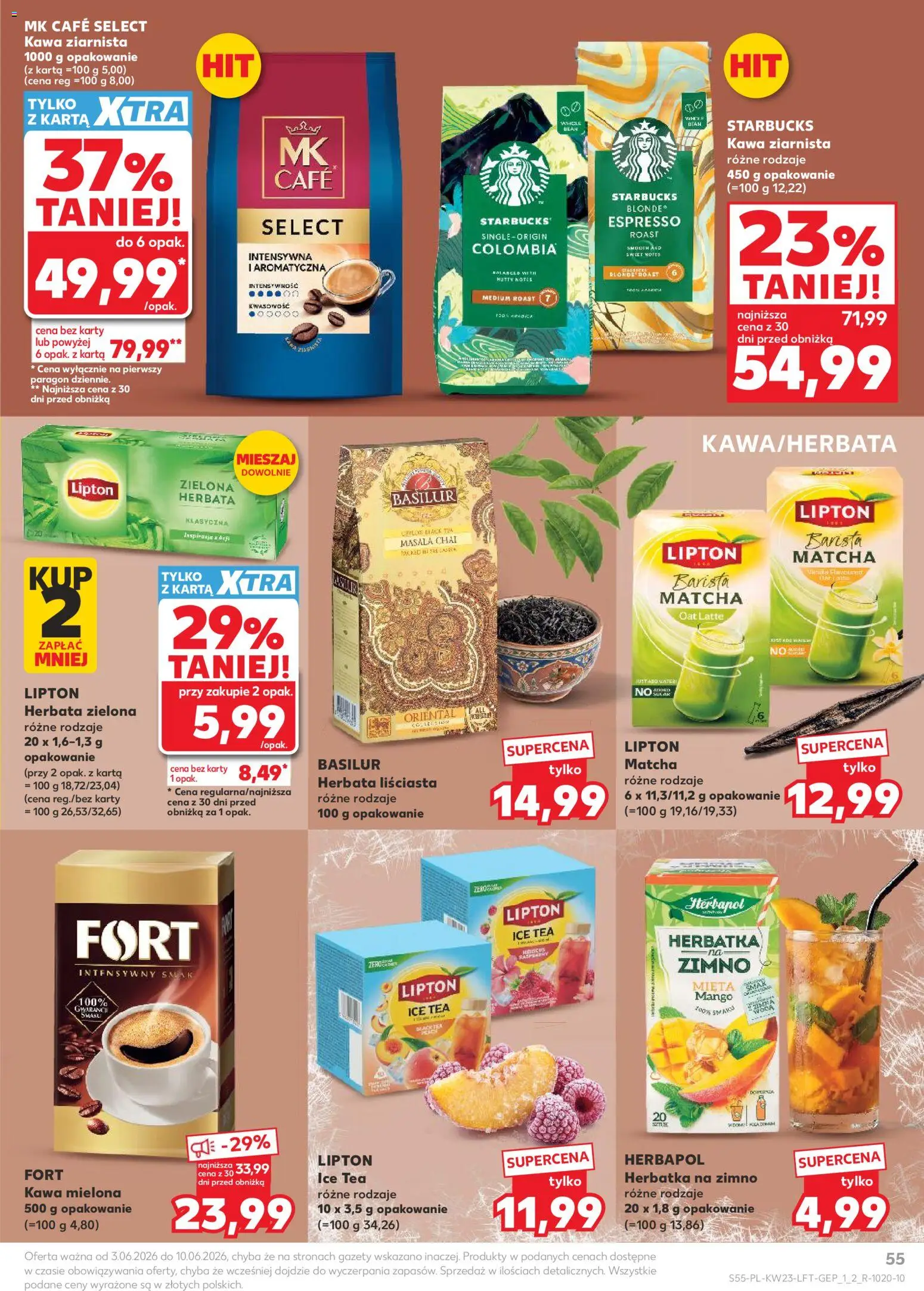 Kaufland Polsko leták od 03.06.2026 | Strana: 55 | Produkty: Mango, Starbucks, Matcha, Ice tea