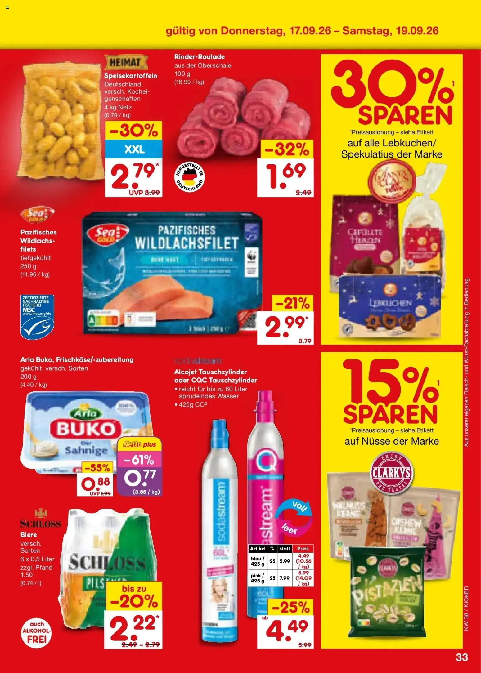 Netto Marken-Discount Prospekt Mistelbach – gültig ab 14.09.2026 | Seite: 47 | Produkte: Cashew, Alkohol, Nüsse, Fleisch