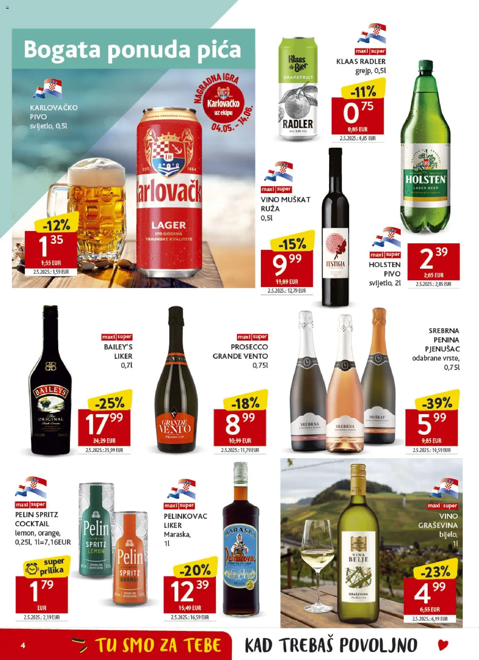 Konzum HR akciós ujság - amely érvényes a következő dátumtól: 06.05.2026 | Oldal: 4 | Termékek: Radler, Grapefruit