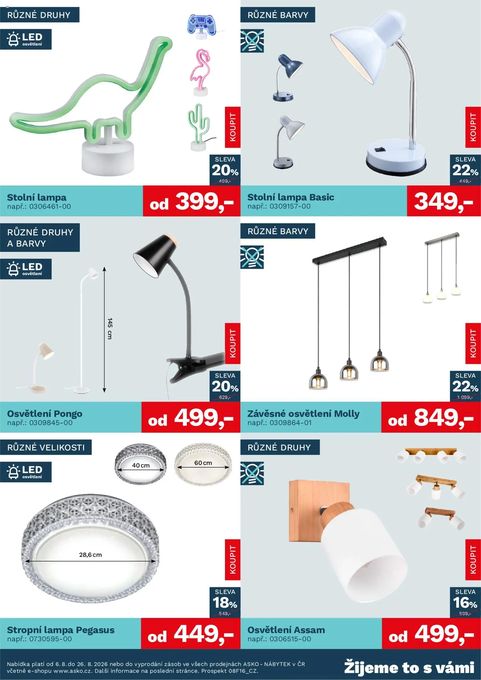 ASKO nábytek leták - Bytové doplňky od 06.08.2026 | Strana: 4 | Produkty: Stolní lampa, Nábytek, Lampa, Barvy