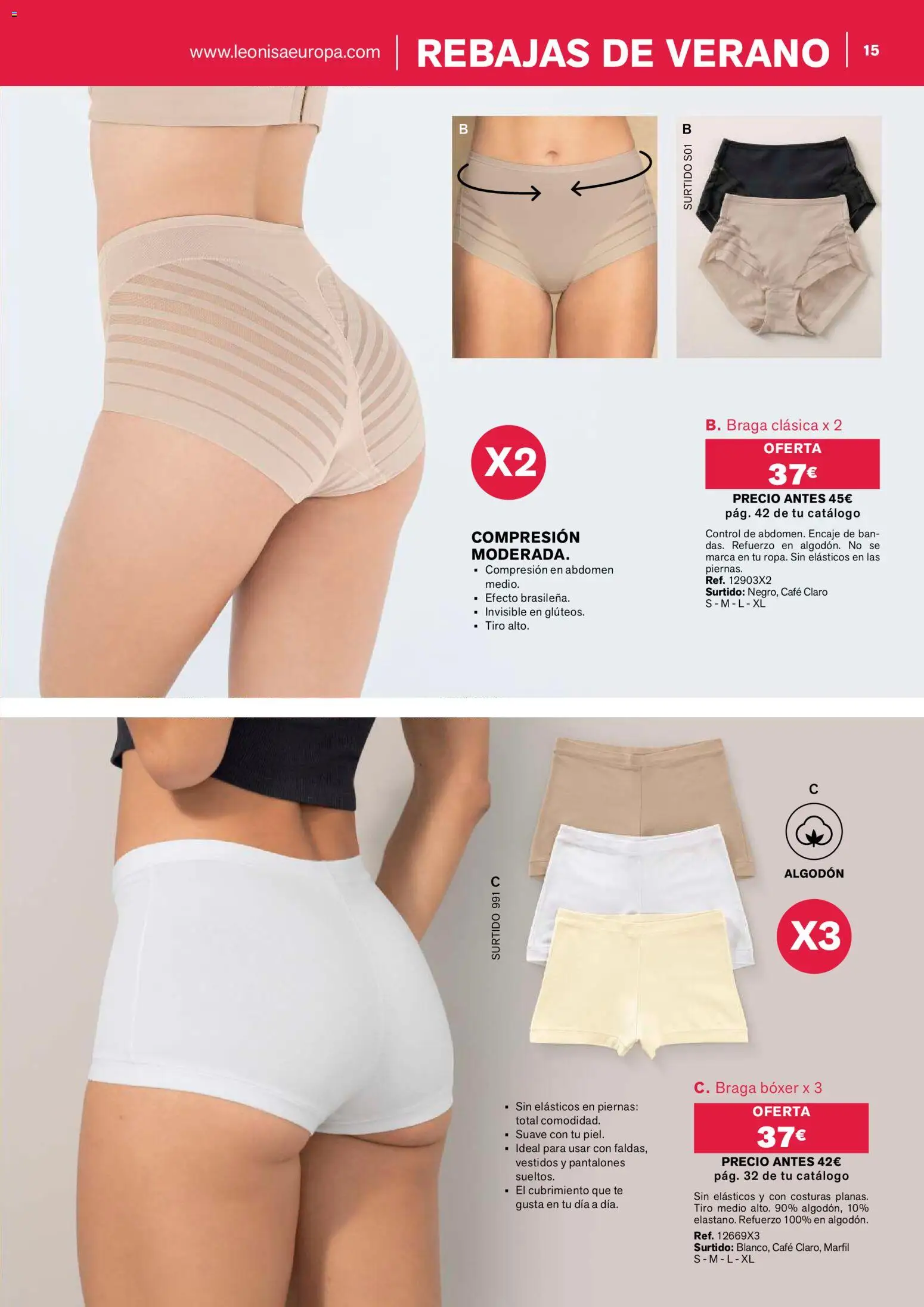 Leonisa folleto │ válido desde el 01/07/2026 | Página: 15 | Productos: Pantalones, Café, Té, Braga