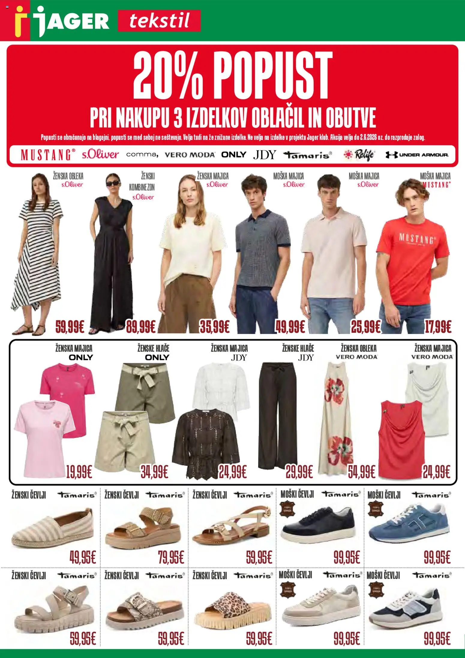 Novi Jager katalog ponudbe – veljaven od 27.05.2026 | Stran: 1 | Izdelki: Majica, Hlace, Obleka, Cevlji