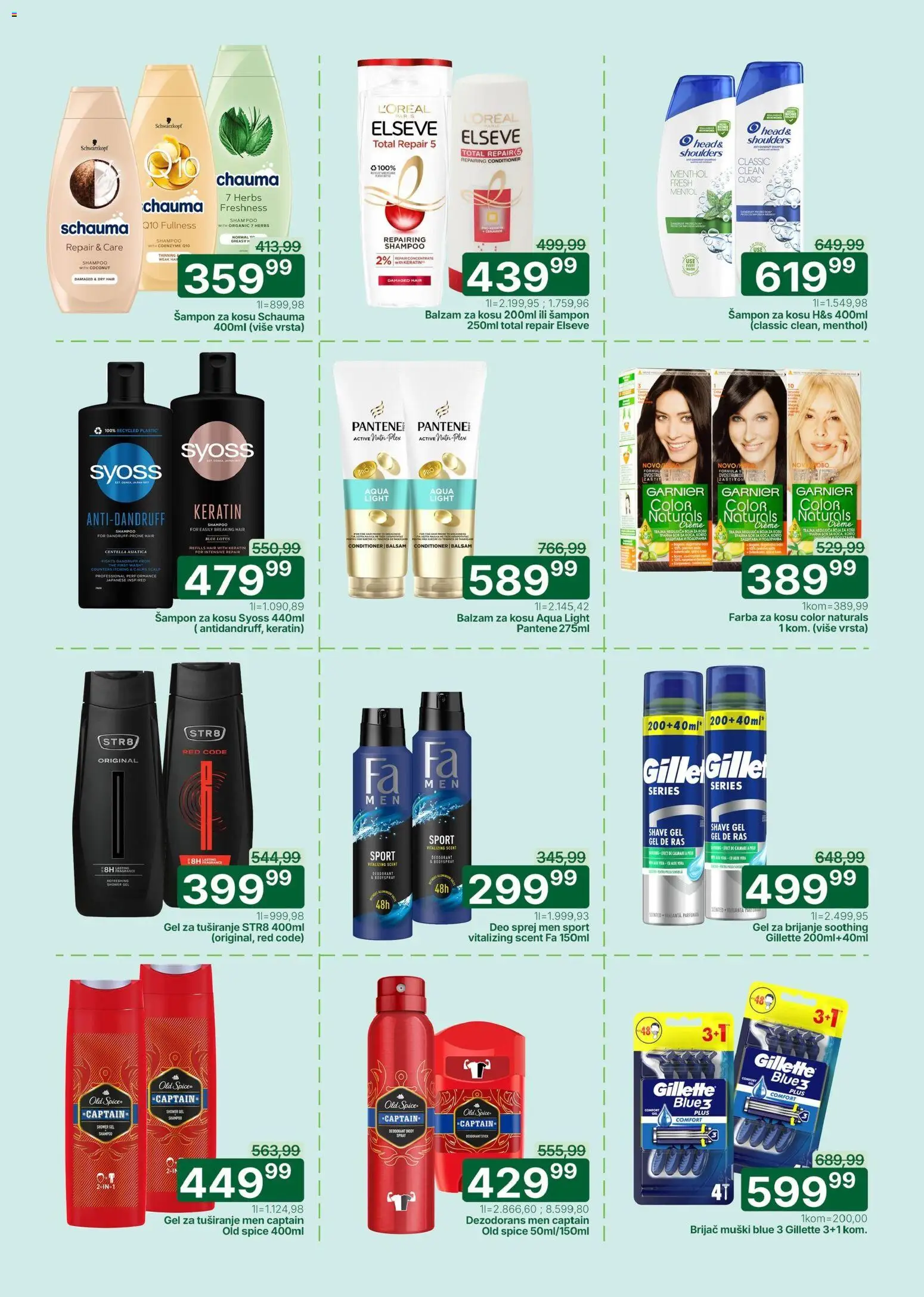 Univerexport katalog - važi od 13.04.2026 | Strana: 27 | Proizvode: Gillette, Gel za brijanje, Balzam za kosu, Dezodorans