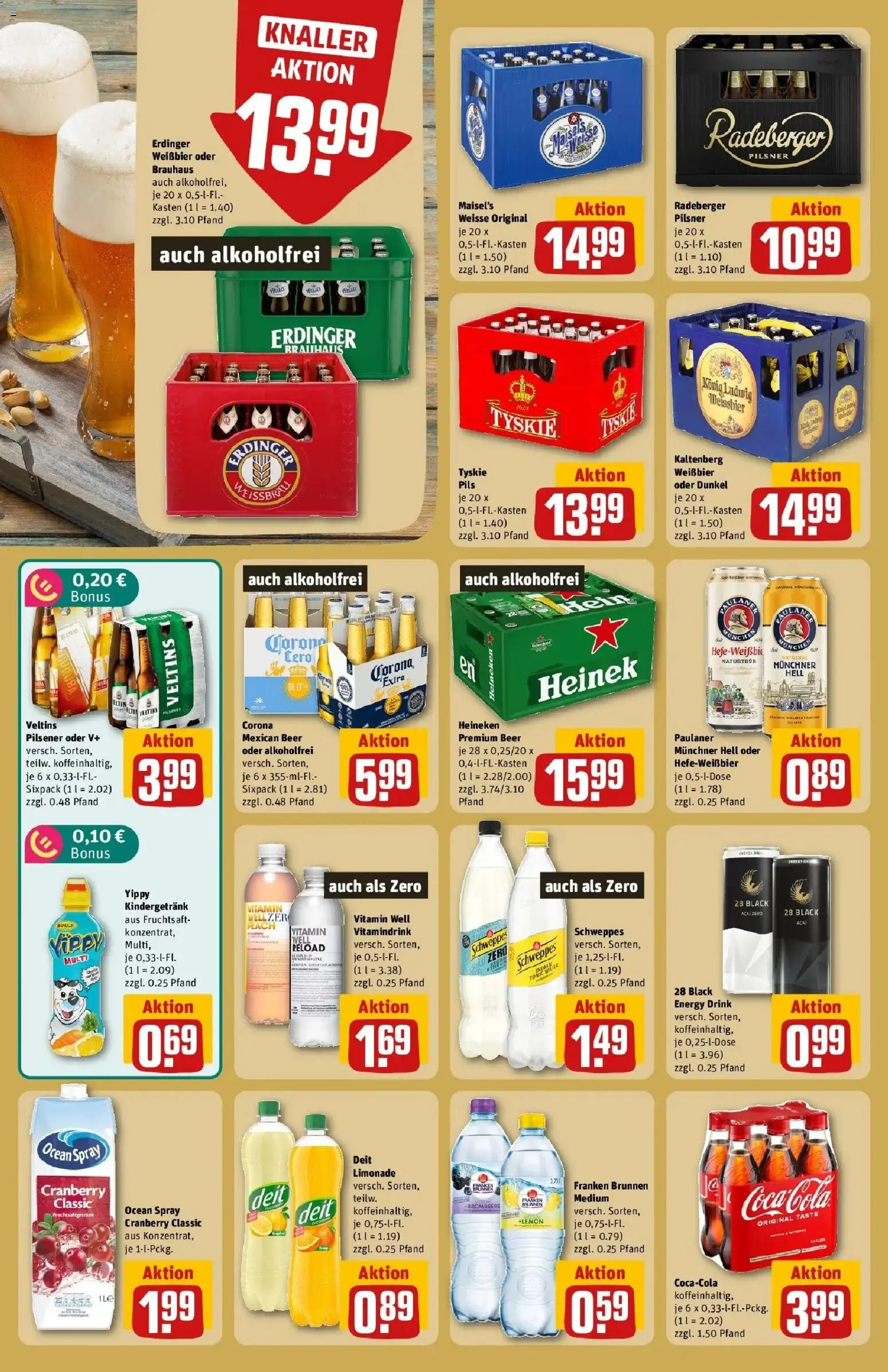REWE Prospekt ab 17.08.2026 zum Blättern » Angebote | Seite: 24 | Produkte: Pane, Schweppes, Heineken, Paulaner