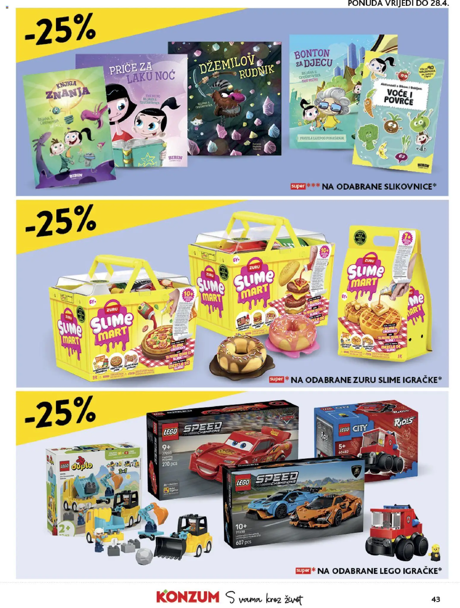Konzum katalog | vrijedi od 15.04.2026 | Stranica: 43 | Proizvodi: Povrće, Voće, Lego