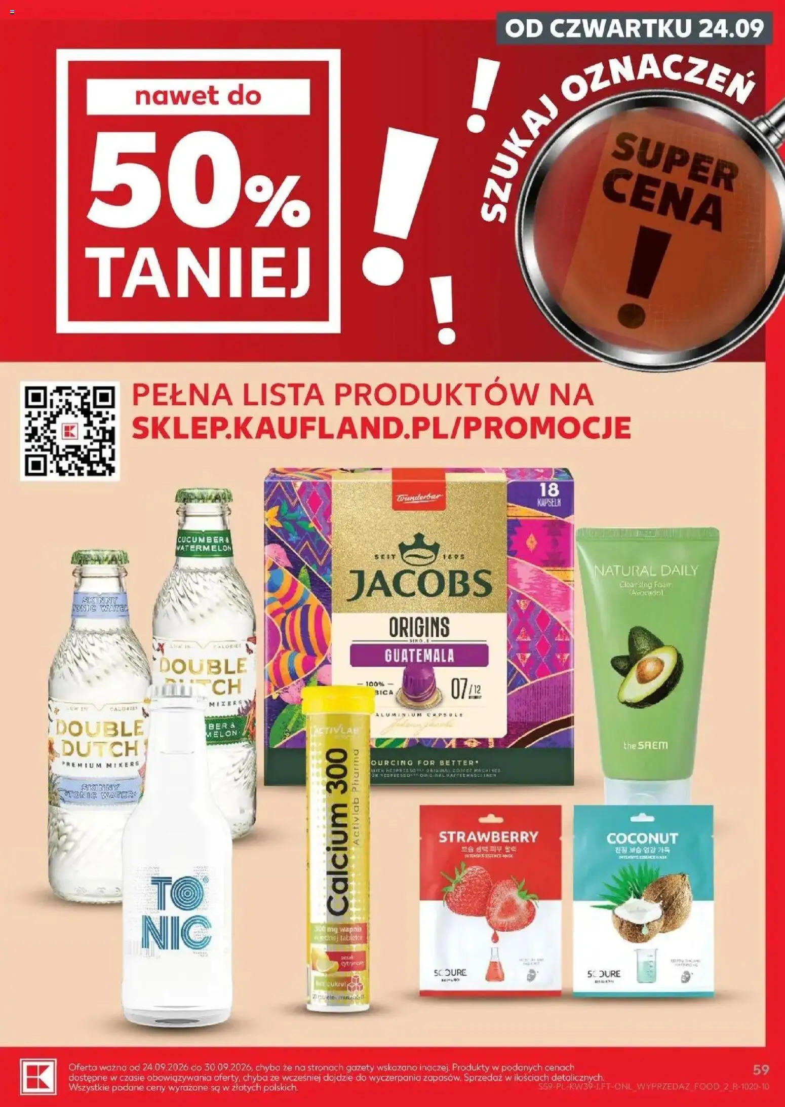 Kaufland gazetka od 24.09.2026 | Strona: 59 | Produkty: Melon, Jacobs, Gazety, Tonic