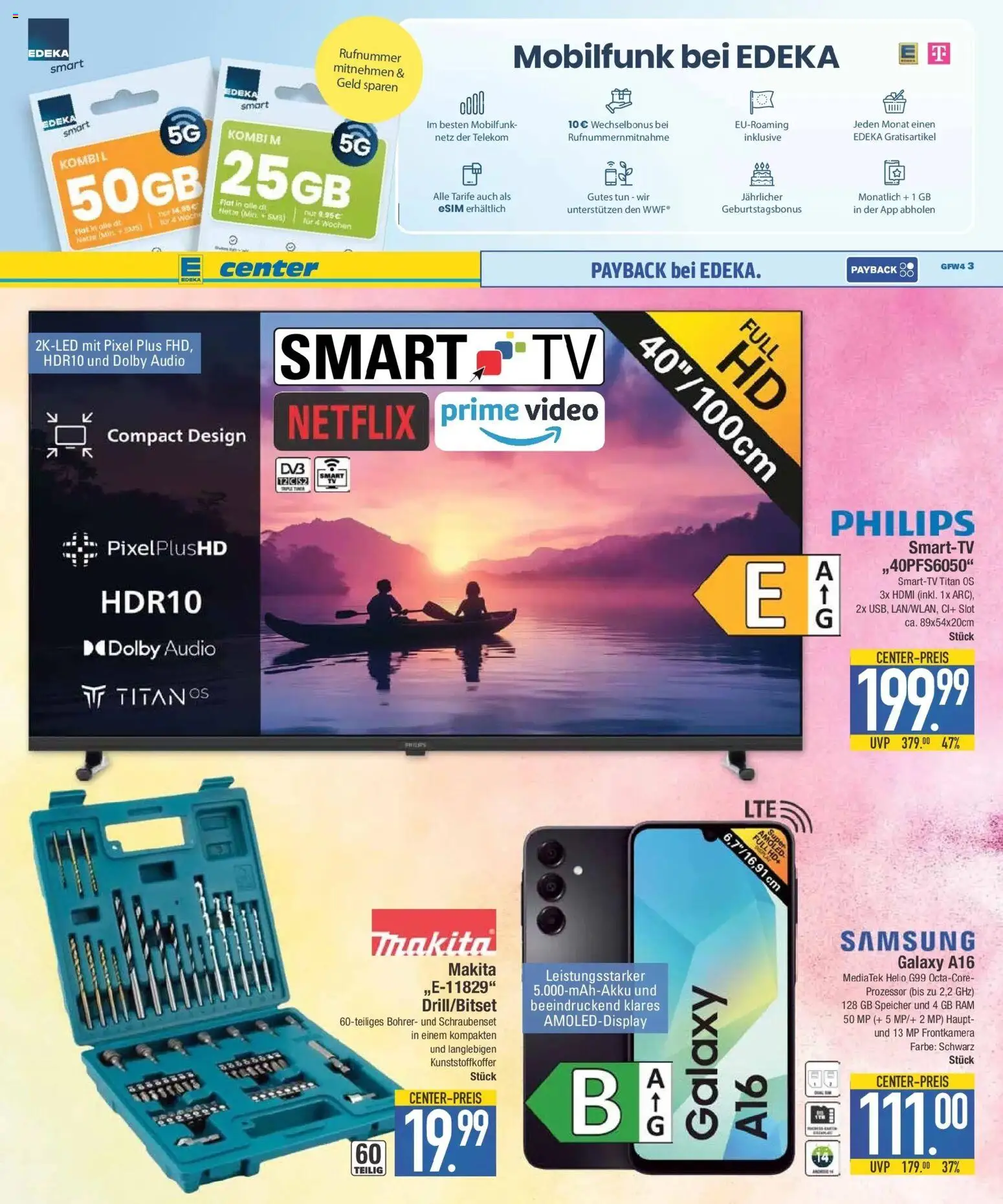 E center Prospekt Krumbach – gültig ab 24.08.2026 | Seite: 16 | Produkte: Philips, Smart TV, Video, Audio