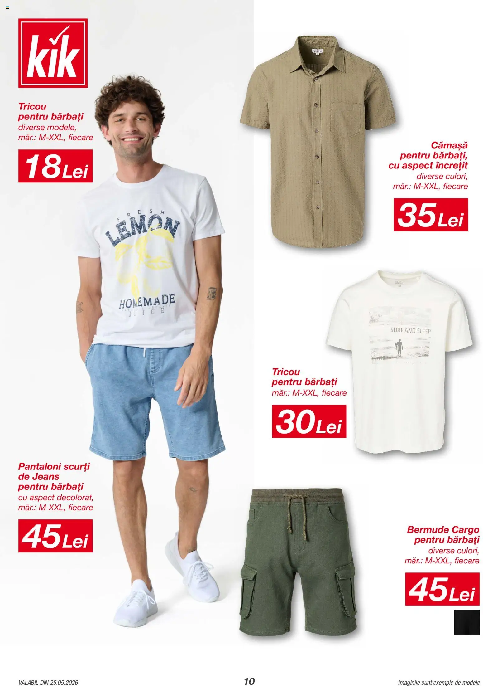 Noul catalog Kik – valabil de la 25.05.2026 | Pagină: 10 | Produse: Kestane, Tricou, Pantaloni, Pantaloni scurți