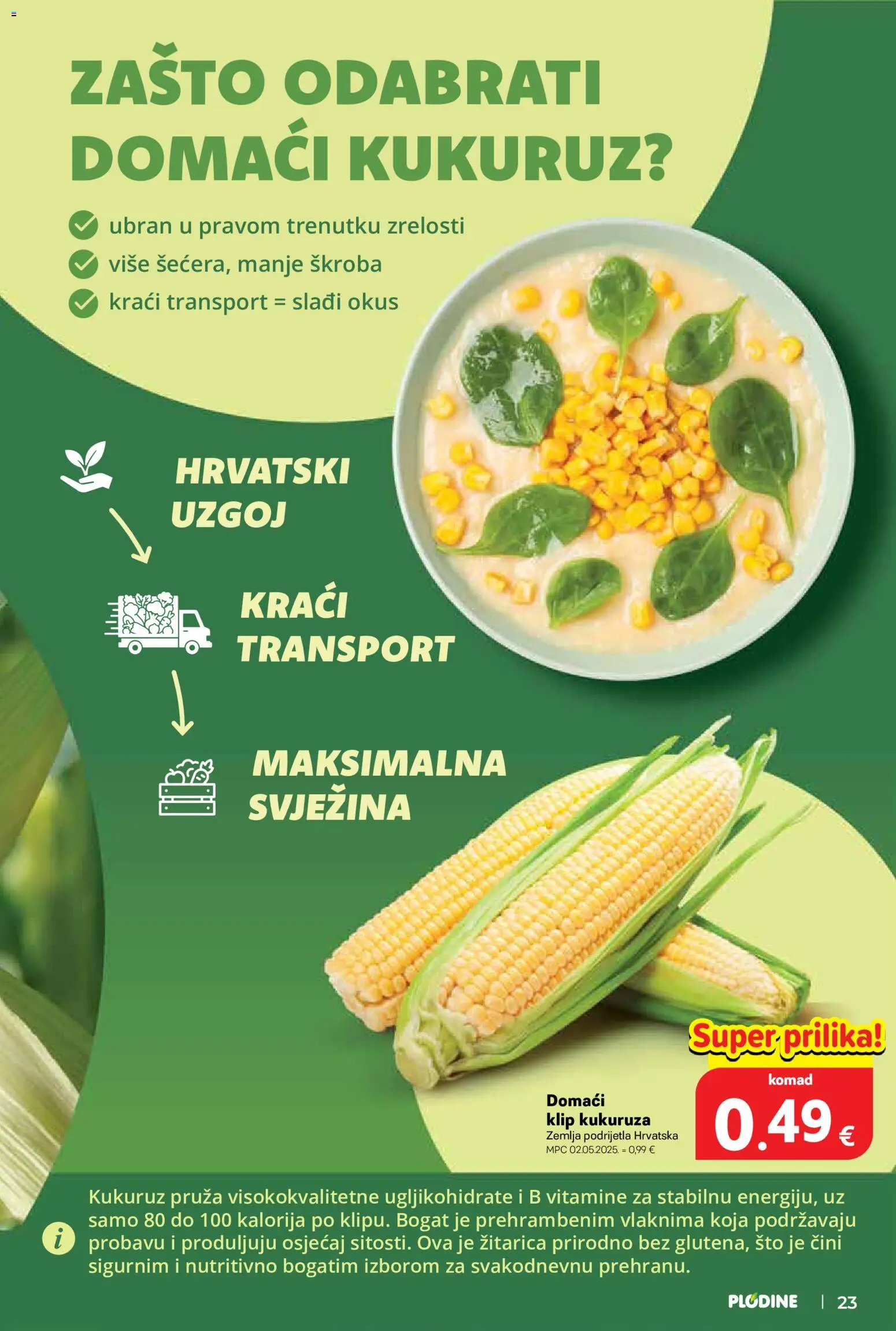 Plodine katalog | vrijedi od 15.07.2026 | Stranica: 23 | Proizvodi: Zemlja, Kukuruz