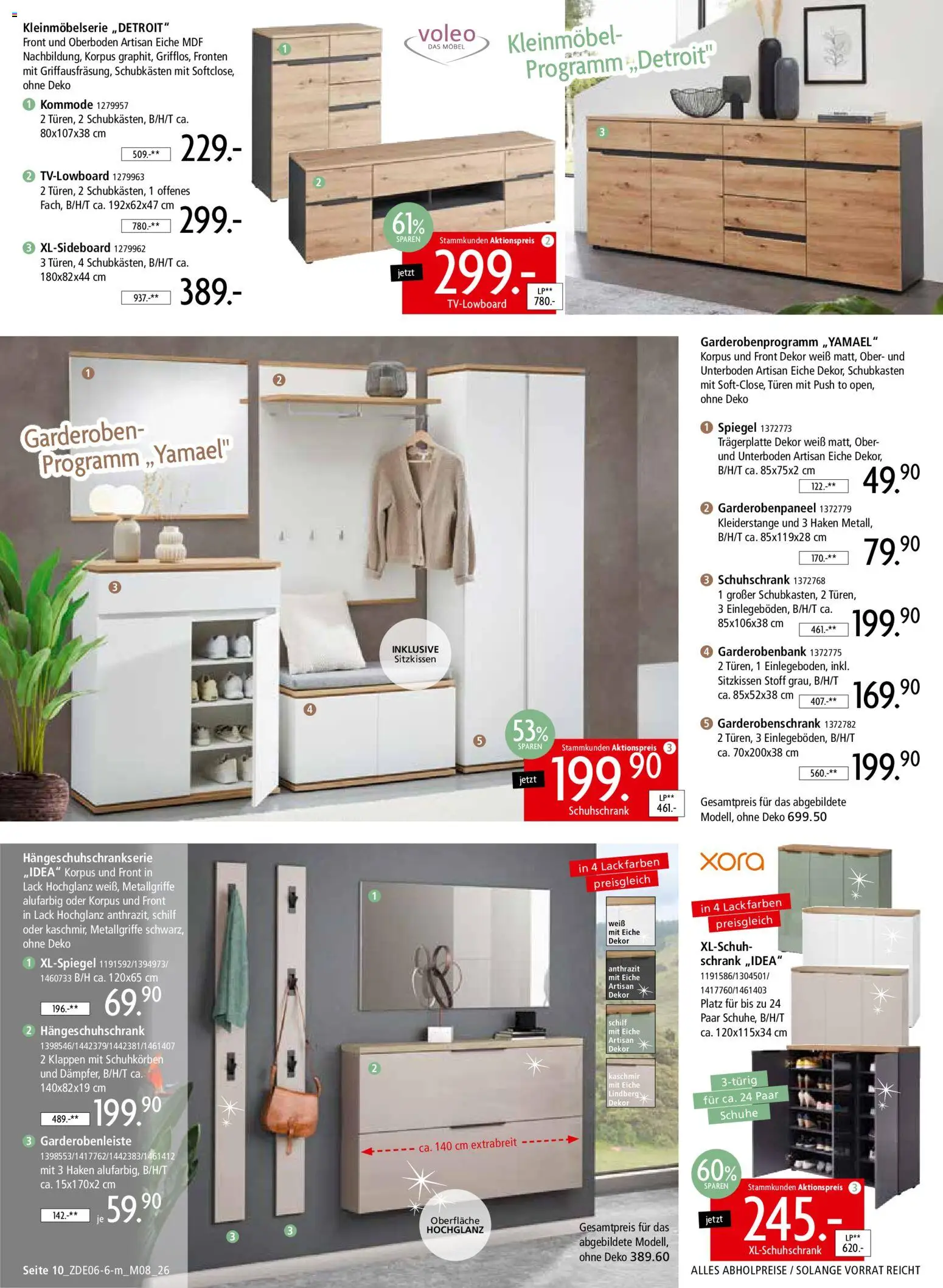 Zurbrüggen Mitnahme Möbel – gültig ab 13.06.2026 | Seite: 16 | Produkte: Kommode, Schrank, Spiegel, Garderobenschrank