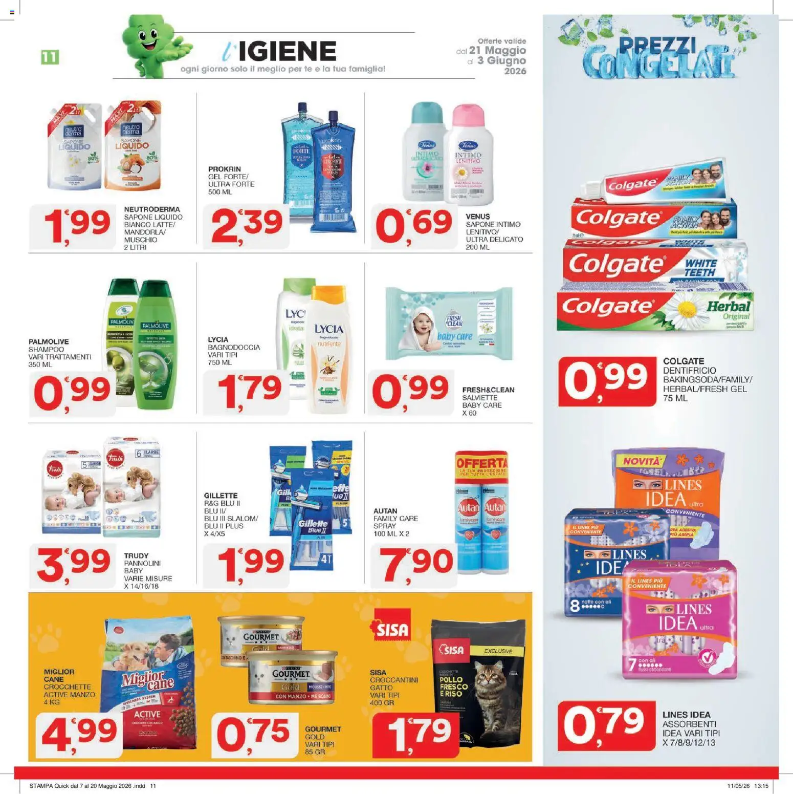 Volantino SISA del 21.05.2026 | Pagina: 11 | Prodotti: Sapone, Tè, Manzo, Intimo