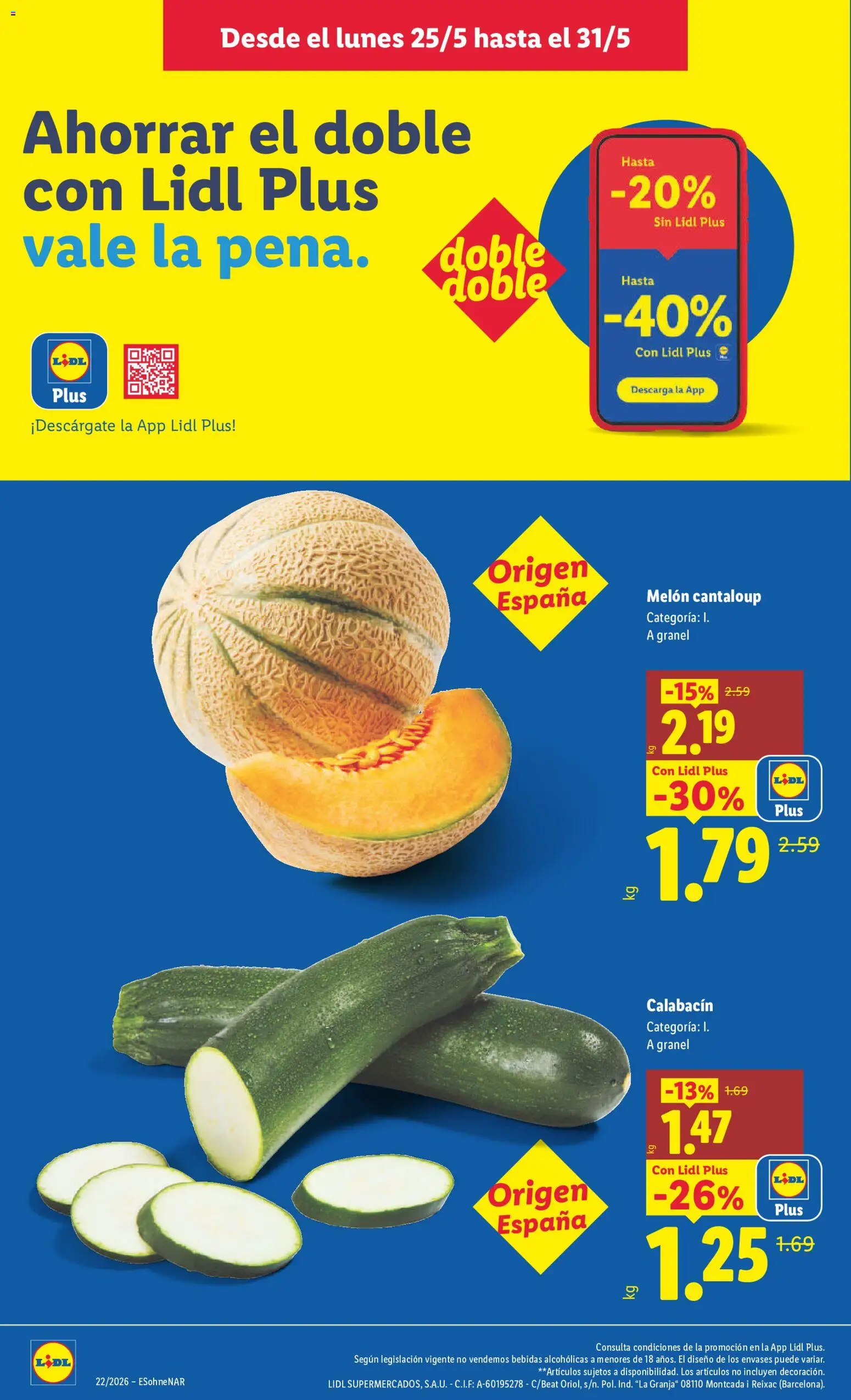 Lidl folleto │ válido desde el 25.05.2026 | Página: 2 | Productos: Φορτιστής, Calabacín