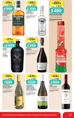 Auchan akciós újság - amely érvényes a következő dátumtól: 2026.10.08. | Oldal: 39 | Termékek: Görögdinnye, Irsai Olivér, Żubrówka, Likőr