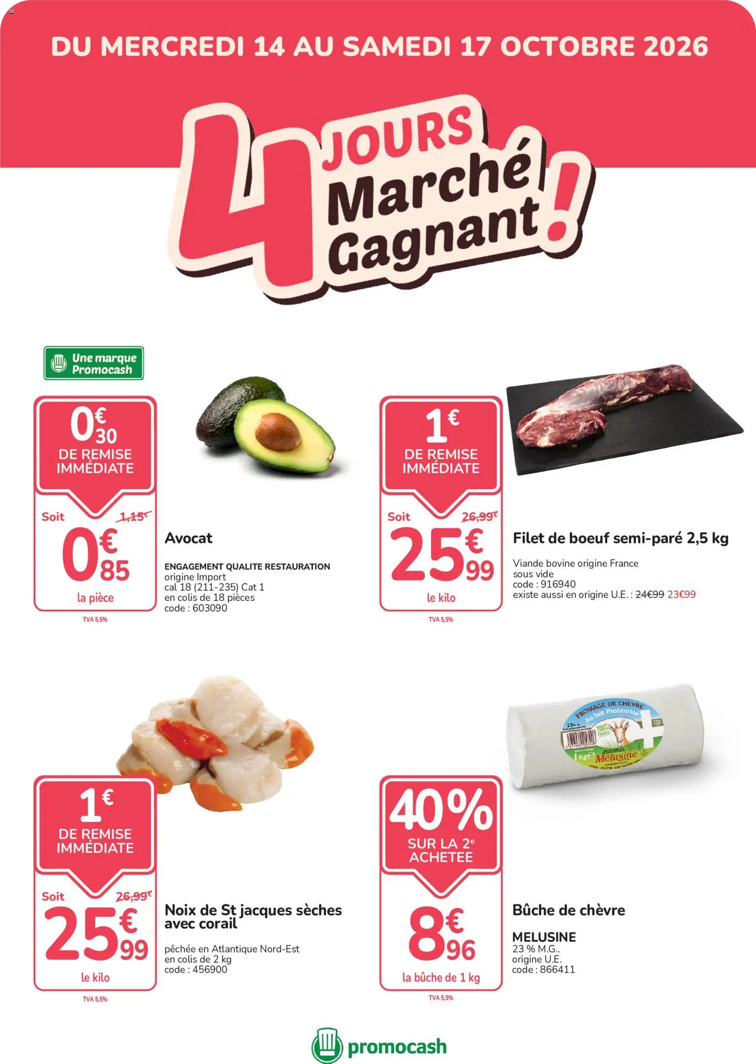 {H1} | Page: 1 | Produits: Avocat, Lait, Bûche de chèvre, Viande bovine