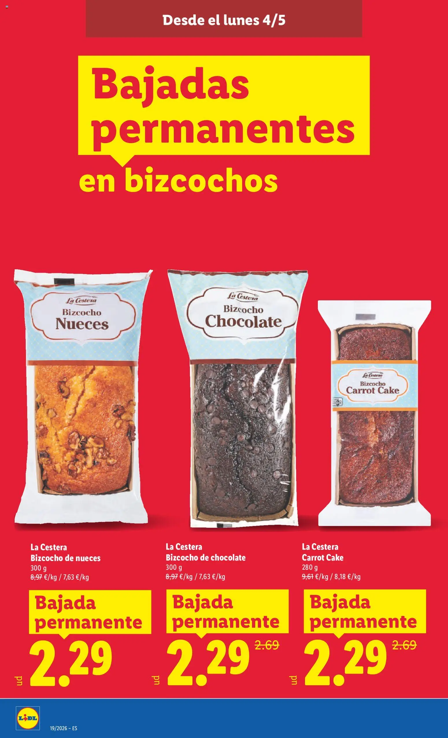 Lidl Bajadas Nacional │ válido desde el 04.05.2026 | Página: 12 | Productos: Chocolate, Bizcocho