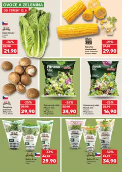 Náhled letáku Salát římský, I. jakost 1 kus od 13.05.2026 | Strana: 10 | Produkty: Žampiony, Salát, Petržel, Koriandr