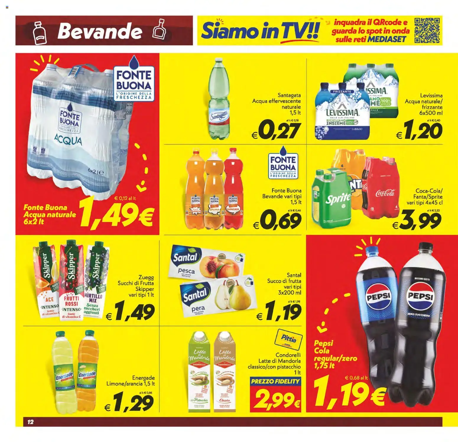 Volantino SuperConveniente del 09.06.2026 | Pagina: 12 | Prodotti: Succo, Frutta, Pera, Pepsi