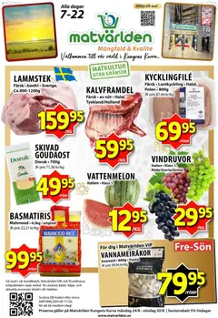 Matvärlden erbjudanden - Förhandsvisning av reklamblad från butik Matvärlden aktuell från 24/08/2026