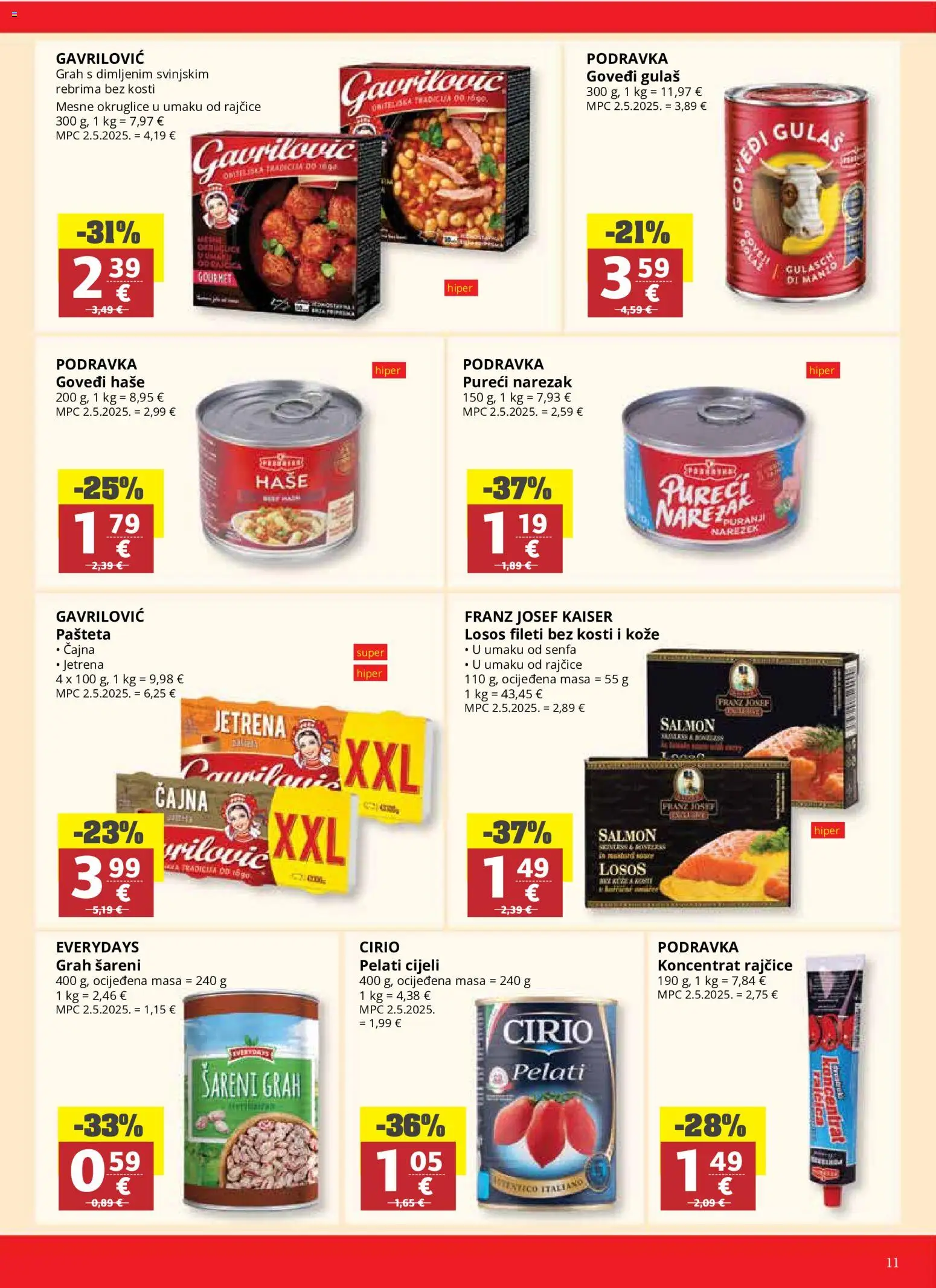 Ribola katalog | vrijedi od 14.10.2026 | Stranica: 11 | Proizvodi: Okruglice, Podravka, Rajčice, Losos