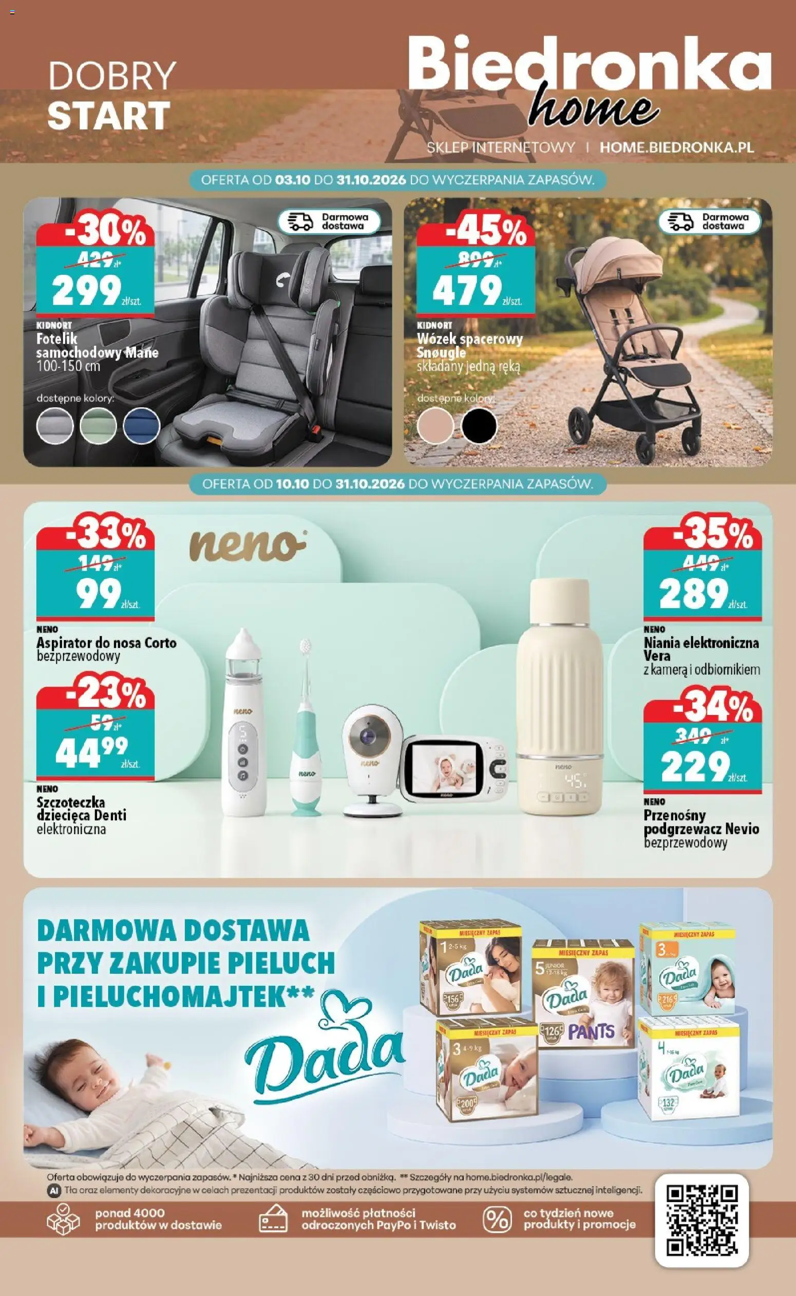 Biedronka gazetka - Home od 10.10.2026 | Strona: 3 | Produkty: Dada extra care 1, Pieluchy Dada, Dada pieluchy, Pieluchy