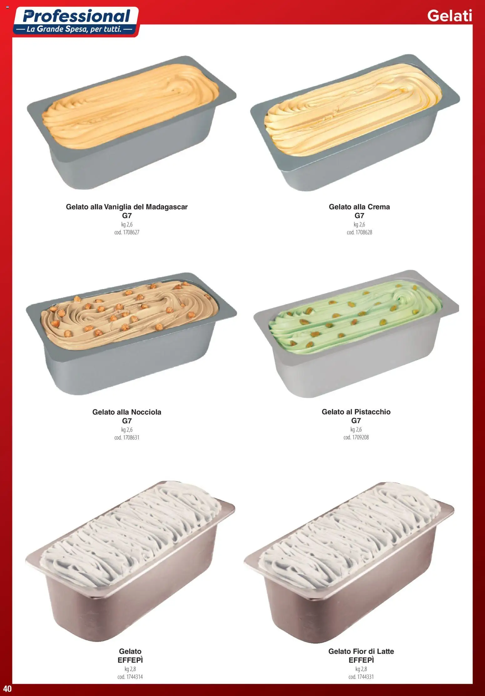 Volantino Carrefour del 01.06.2026 | Pagina: 40 | Prodotti: Crema, Gelato, Latte