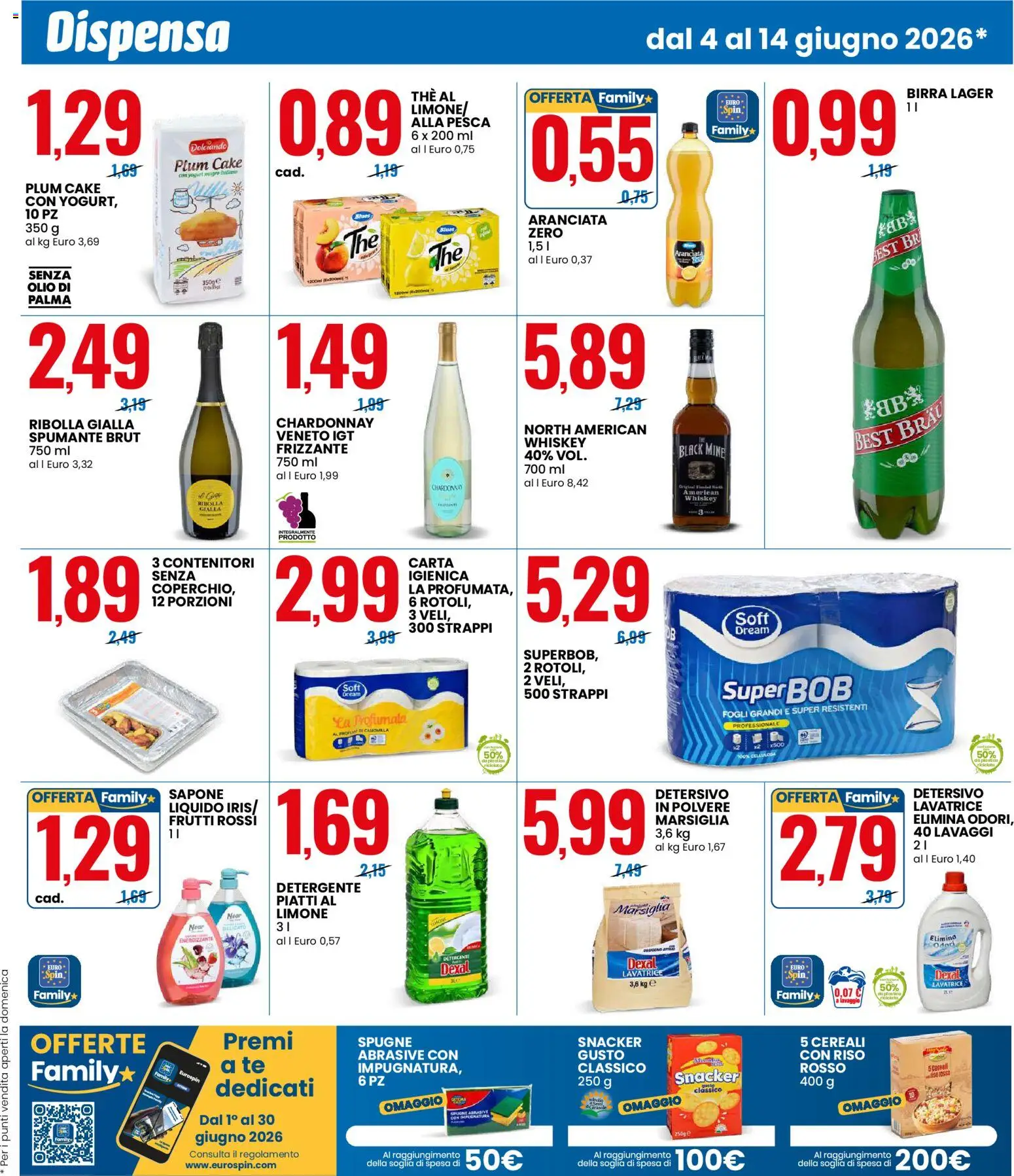 Volantino Eurospin del 04.06.2026 | Pagina: 7 | Prodotti: Detergente, Cereali, Olio, Lavatrice