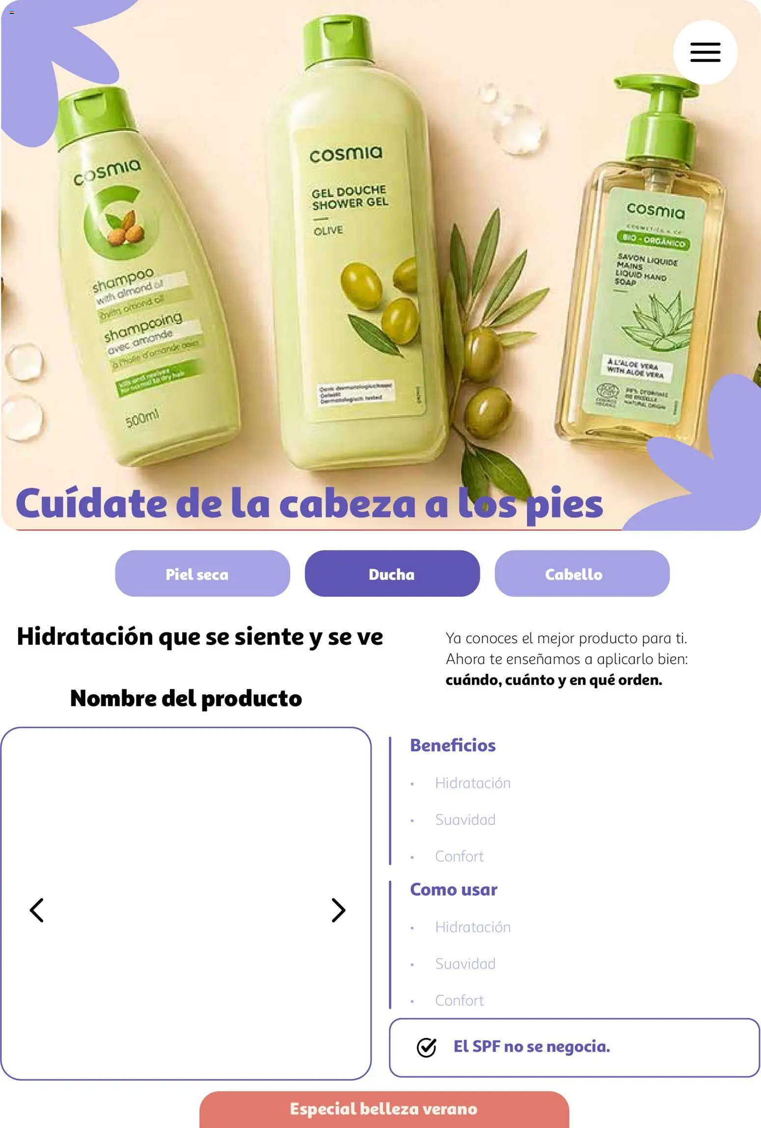 Alcampo Catálogo digital Belleza 2026 │ válido desde el 05.05.2026 | Página: 12 | Productos: Té, Ducha