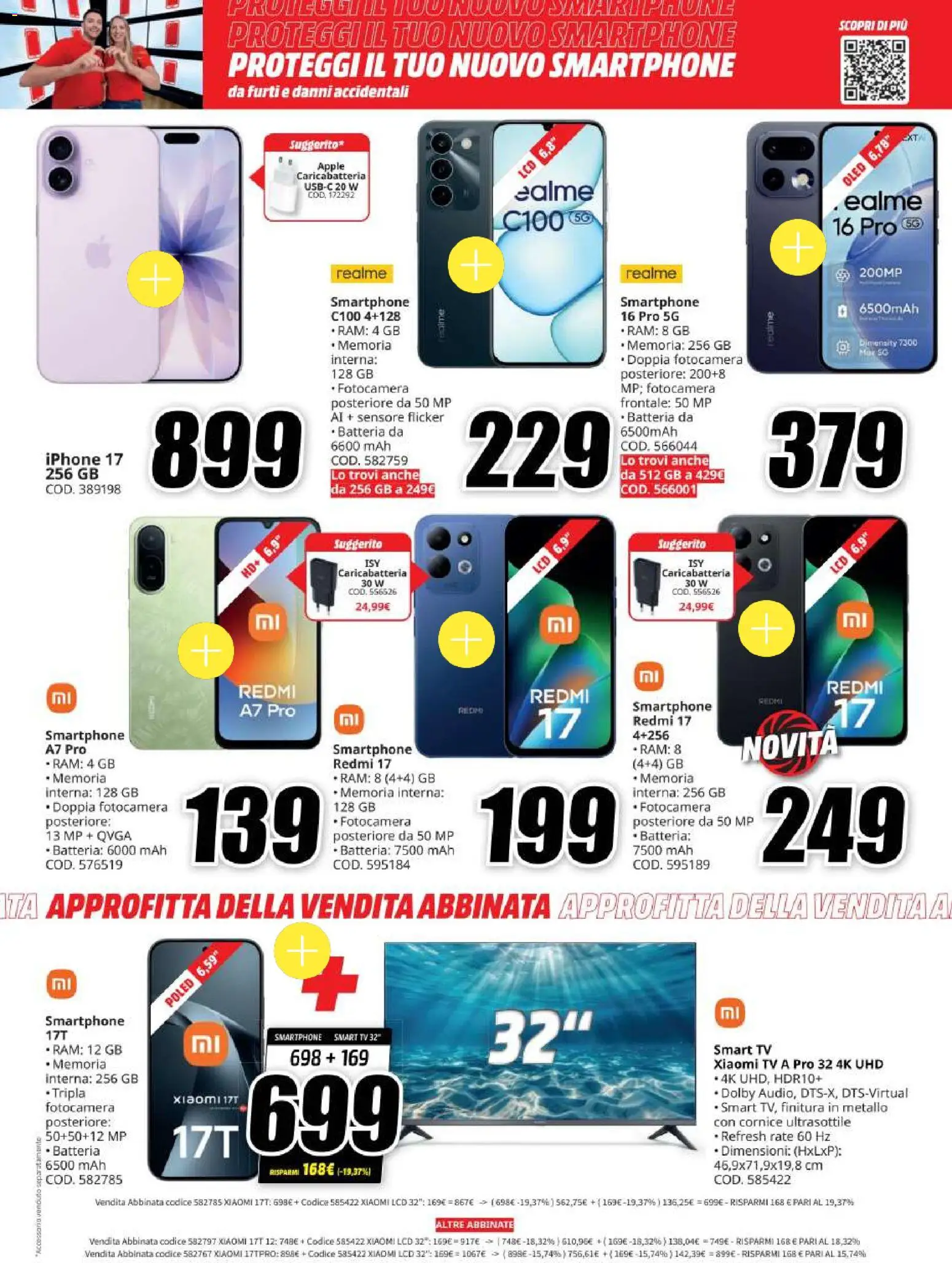Volantino Media World del 20/08/2026 | Pagina: 18 | Prodotti: Xiaomi, Iphone, Fotocamera, Batteria
