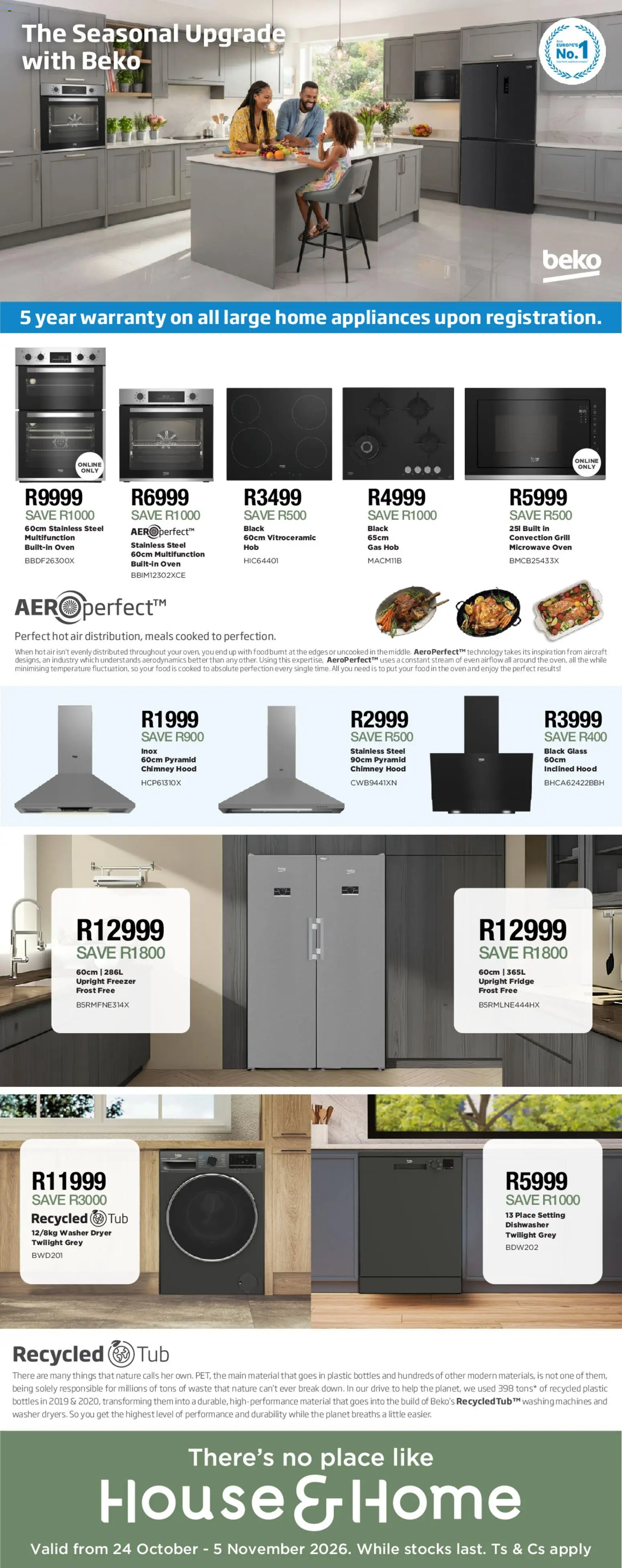 New House and Home catalogue – valid from 24/10/2026 | Page: 1 | Products: Dryer, Dishwasher, Grill, Hood
