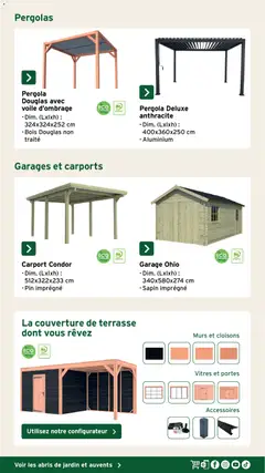 GAMMA Jardin Spécial projets - Voorbeeld van een folder van GAMMA, geldig van 15/06/2026 | Pagina: 7 | Producten: La, Pin, Carport