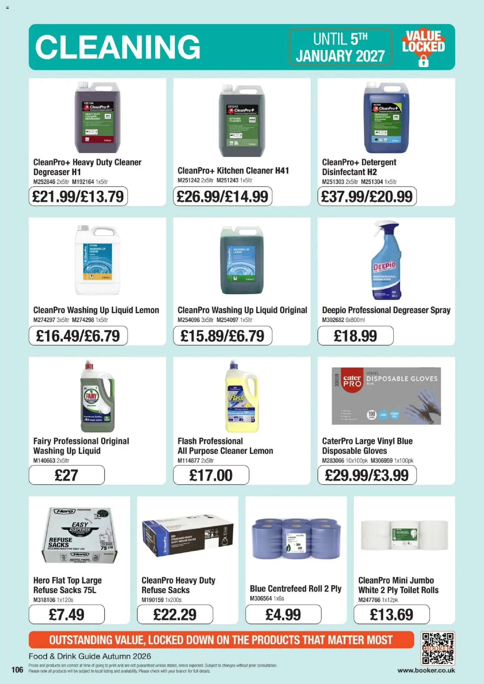 {H1} | Page: 106 | Products: Toilet, Kitchen, Detergent, Disposable gloves