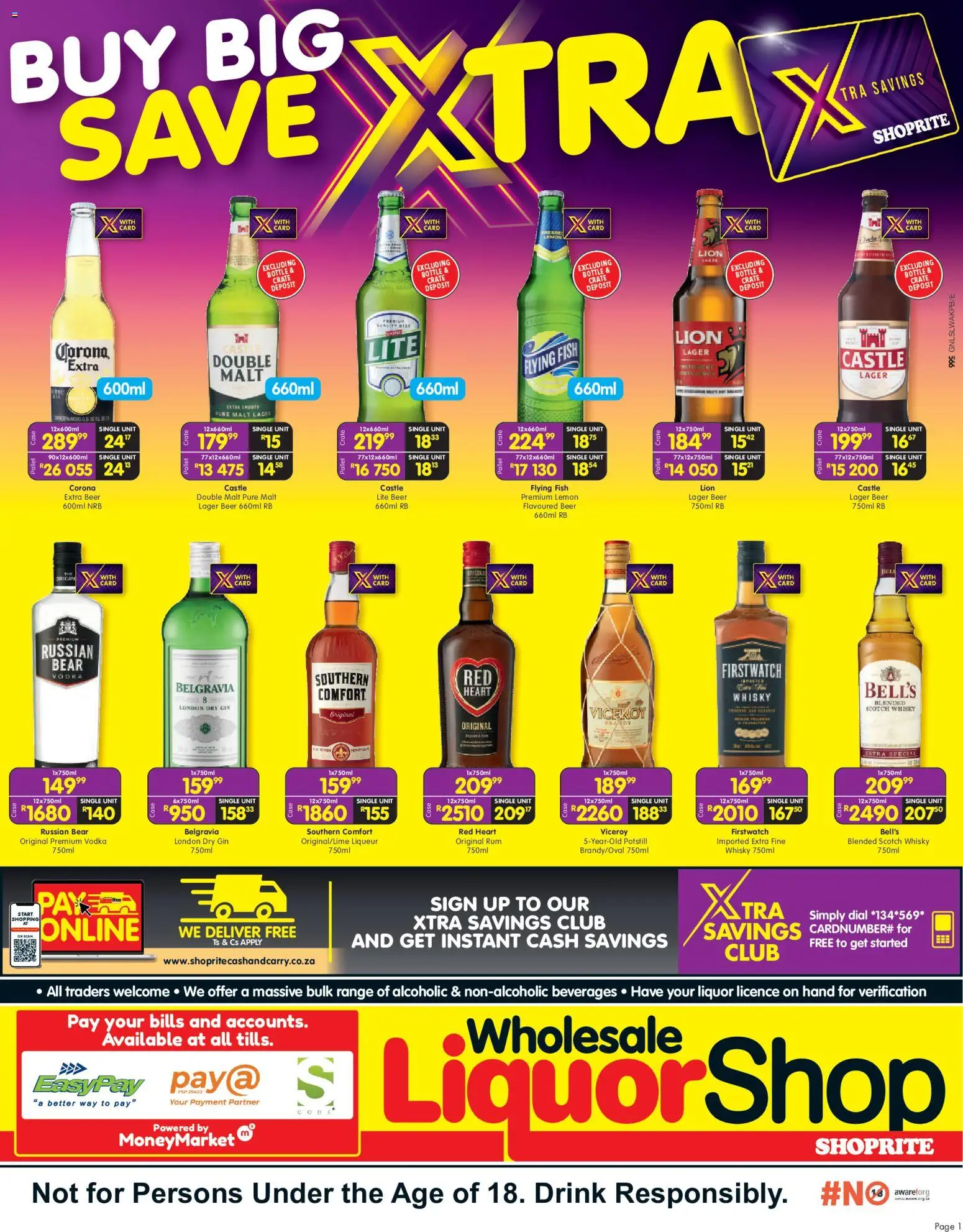 New Shoprite catalogue – valid from 11.05.2026 | Page: 1 | Products: Rum, Fish, Gin, Lemon