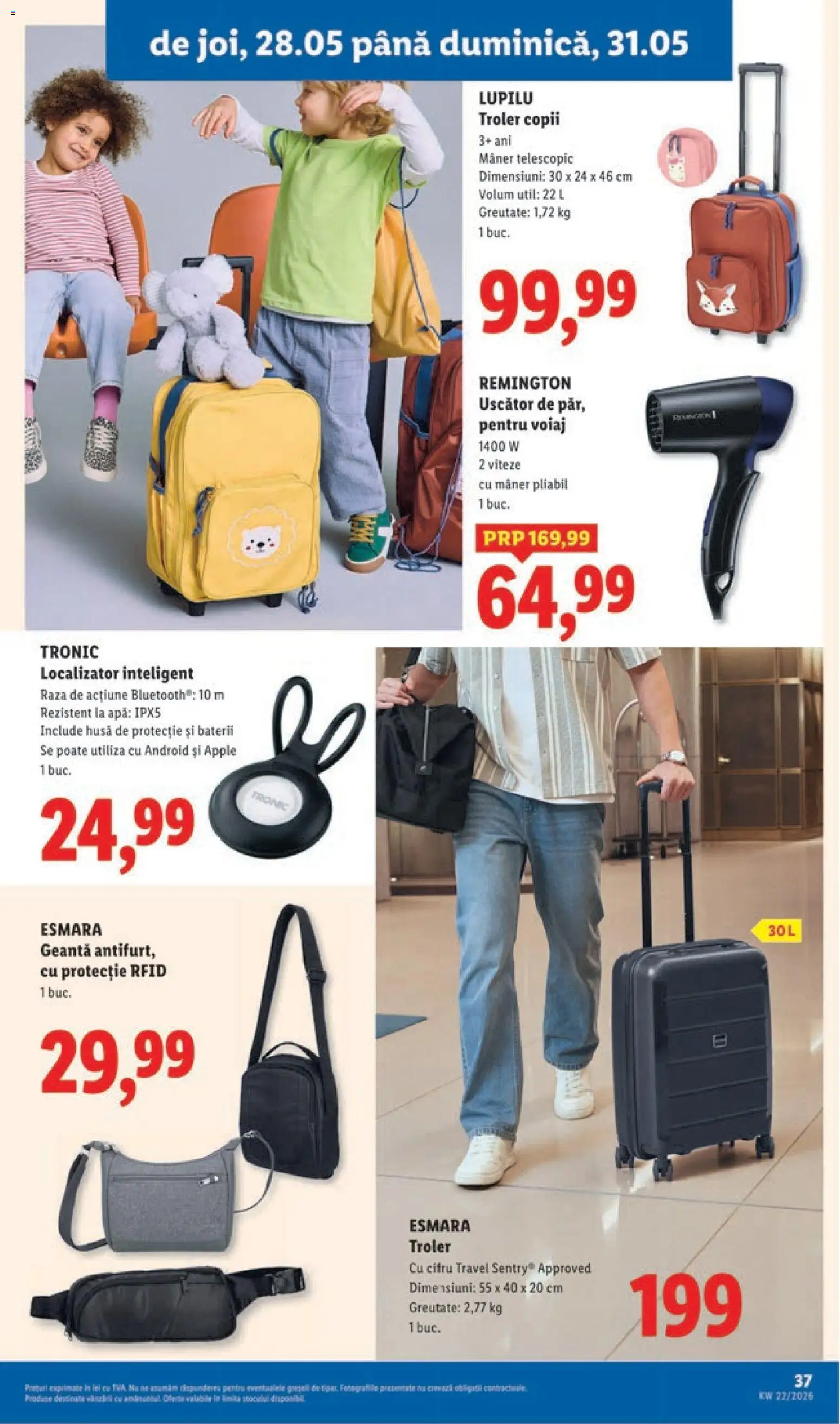 Noul catalog Lidl – valabil de la 25.05.2026 | Pagină: 37 | Produse: Uscător, Mâner, Baterii, Apă