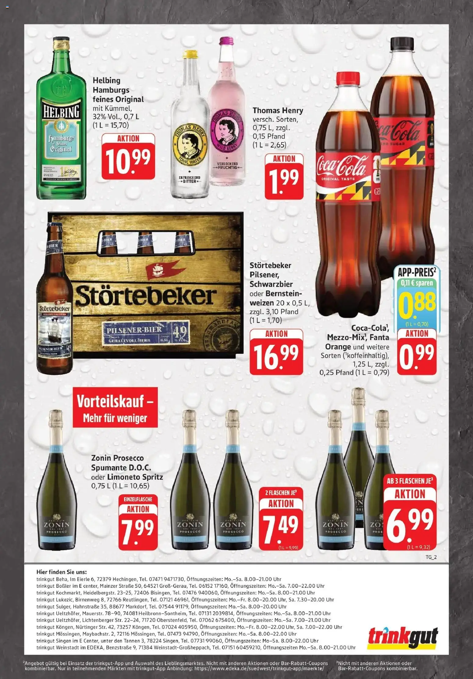 Trinkgut Prospekt Heilbronn-Sontheim – gültig ab 06.07.2026 | Seite: 2 | Produkte: Fanta, Cola, Prosecco, Uhr