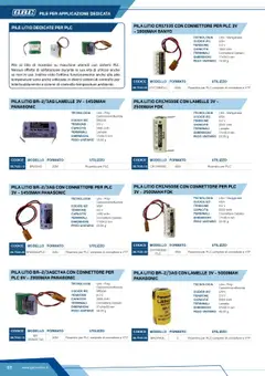 Anteprima del volantino PILE LITIO DEDICATE PER PLC, Pile al litio di ricambio su macchine utensili con sistemi PLC. Nessun effetto di solfatazione durante la sua vita di utilizzo anche se non in uso. Inoltre visto l'ottimo funzionamento anche alle alte temperature sono anche utilizzate in diversi sistemi di controllo per teleriscaldamento e sistemi di controllo temperature ambiente. valido a partire dal 12/04/2025 | Pagina: 68