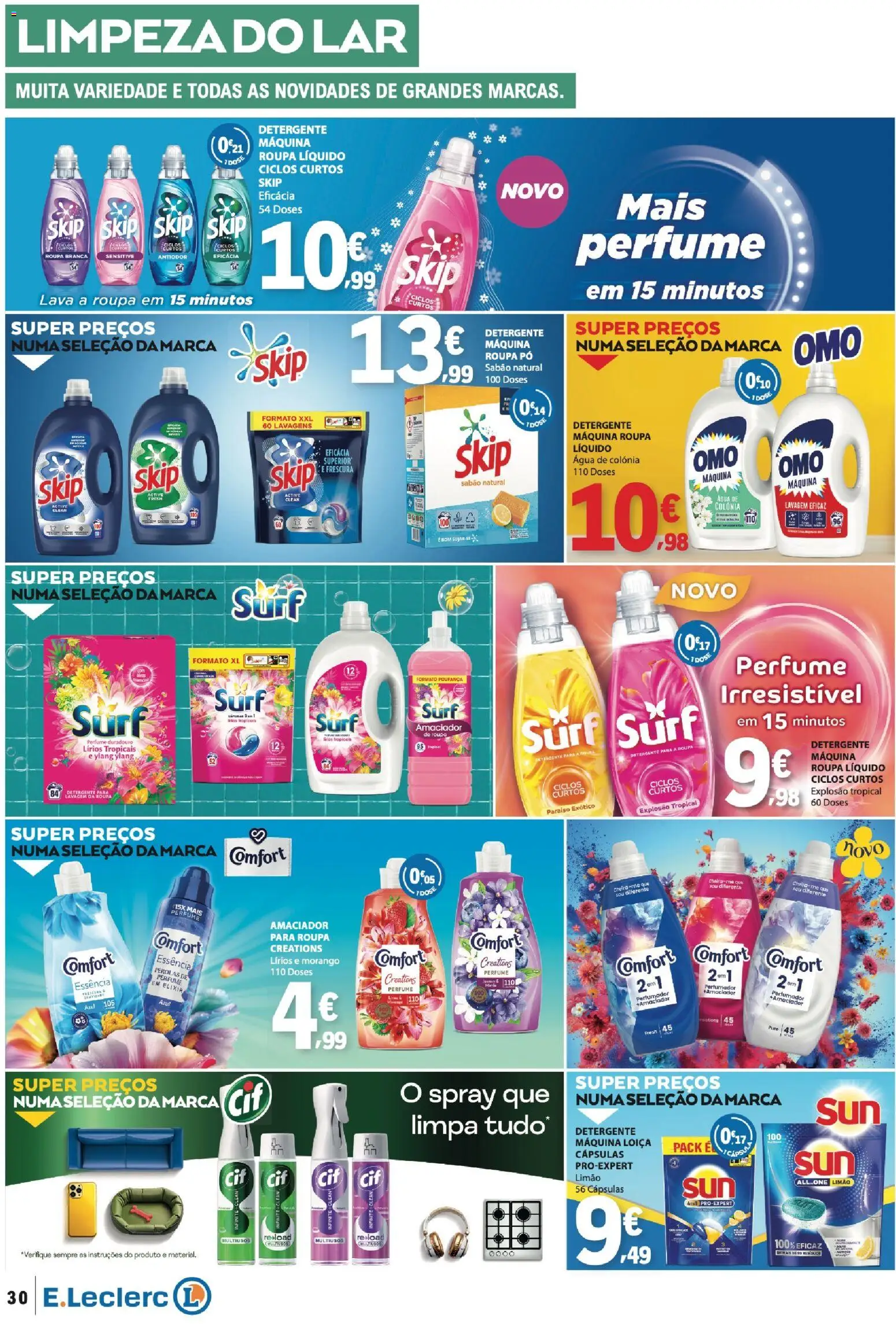 E.Leclerc folheto │ válido de 27/08/2026 | Página: 30 | Produtos: Pó, Água de colónia, Detergente, Cápsulas