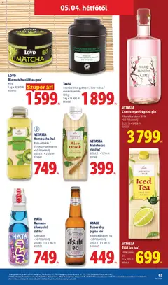 VITASIA Zöld ice tea*, Lime-yuzu, 2l - amely érvényes a következő dátumtól: 30.04.2026 | Oldal: 63