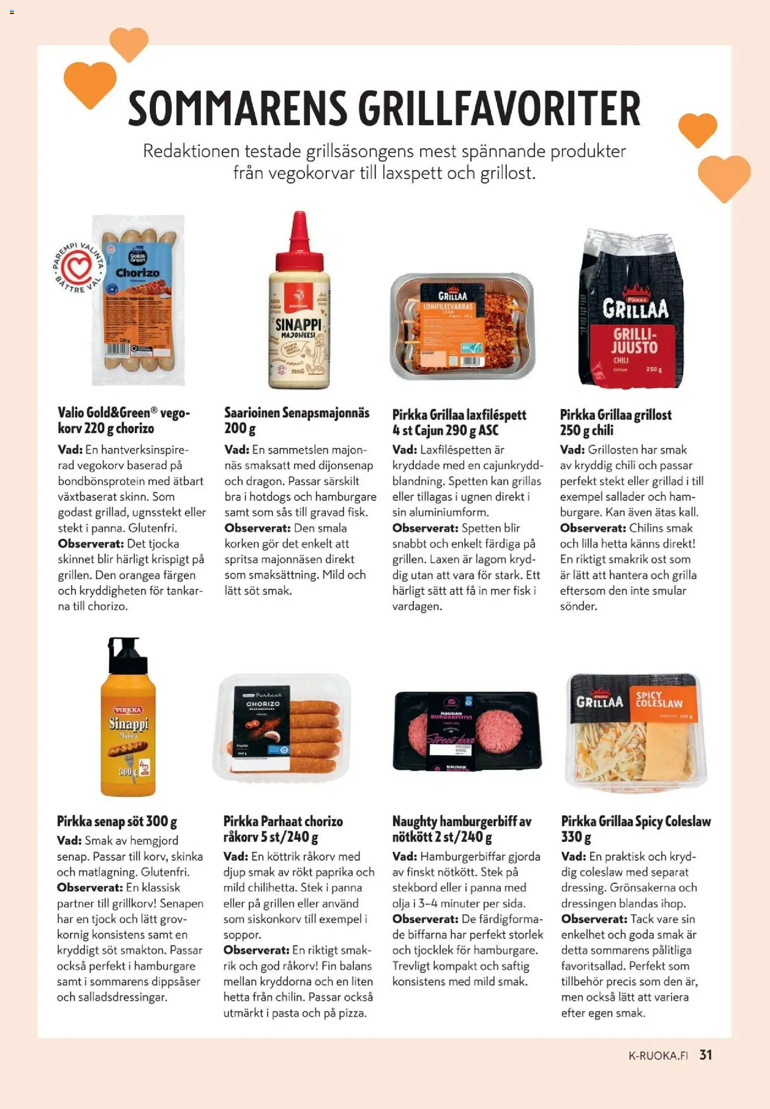 K-Citymarket tarjoukset - K-mat – voimassa 10.06.2026 alkaen | Sivu: 31 | Tuotteet: Grilli, Majoneesi, Paprika, Chorizo