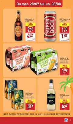 Aldi - Prévisualisation de PANACHÉ SAVEUR PÊCHE, Kusterbier Panaché saveur pêche. Le pack de 6 x 25 cl. valide à partir de 28/07/2026 | Page: 29