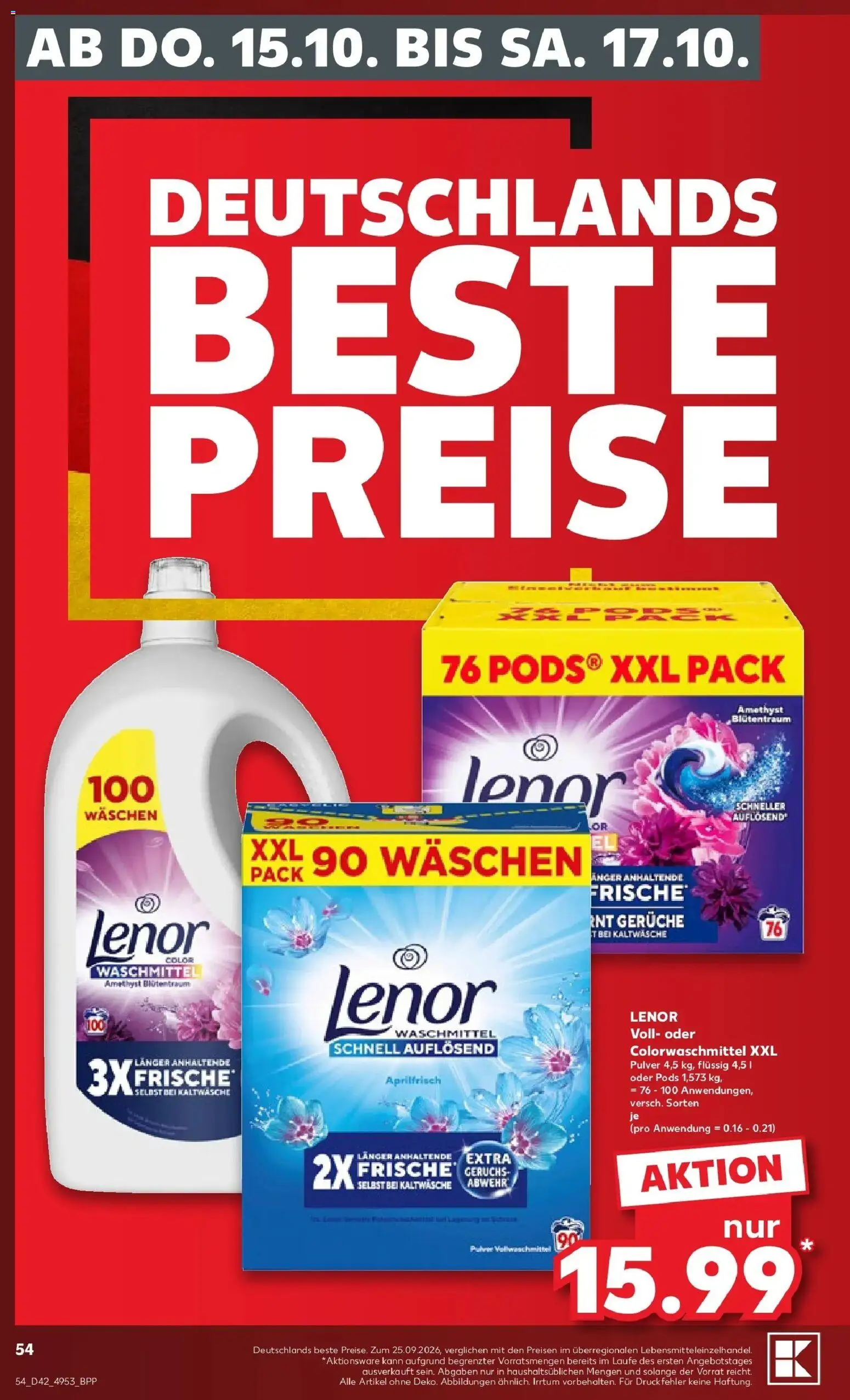 Prospekt Kaufland ab 12.10.2026 » Angebote Online zum Blättern | Seite: 58 | Produkte: Lenor, Waschmittel