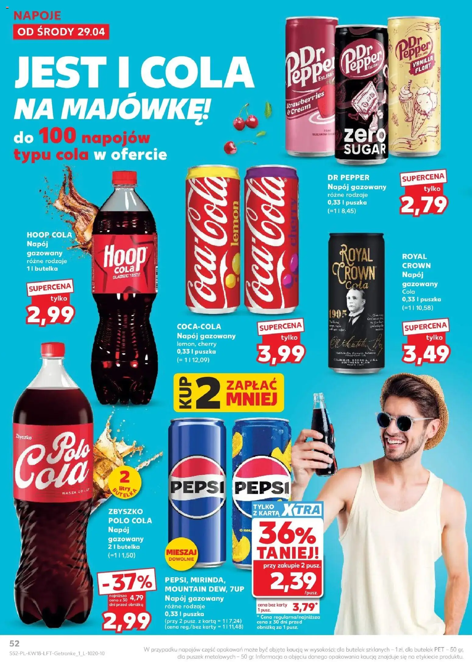 Kaufland gazetka od 29.04.2026 | Strona: 52 | Produkty: Karta, Napoje, Pepsi