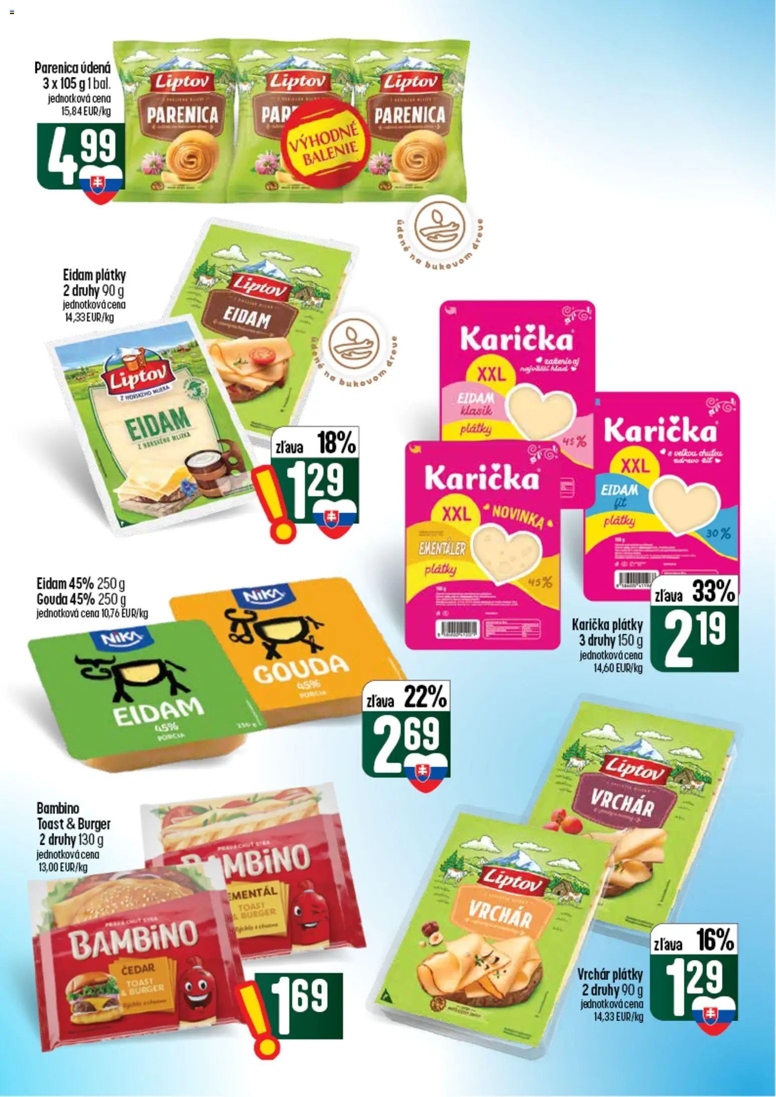 Nové COOP Jednota akcie – leták je platný od 03.09.2026 | Strana: 23 | Produkty: Eidam 45%, Gouda, Eidam